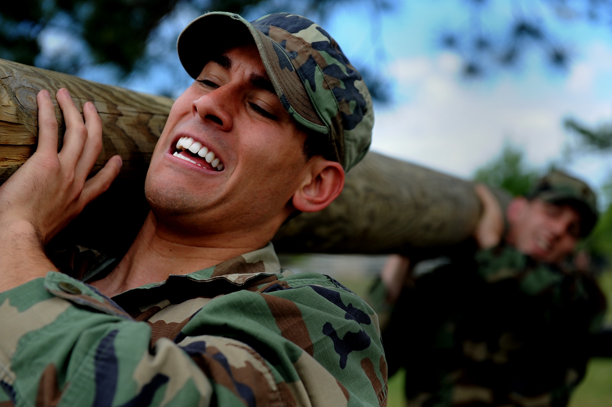 MOODY AIR FORCE BASE, Ga. -- Candidates from class 09A who are enrolled in the combat rescue officer selection course perform exercises to test their leadership and communication skills here March 24. The candidates must survive six days filled with both physical and mental tests to even be considered for a position as a combat rescue officer. (U.S. Air Force photo by Senior Airman Gina Chiaverotti) 