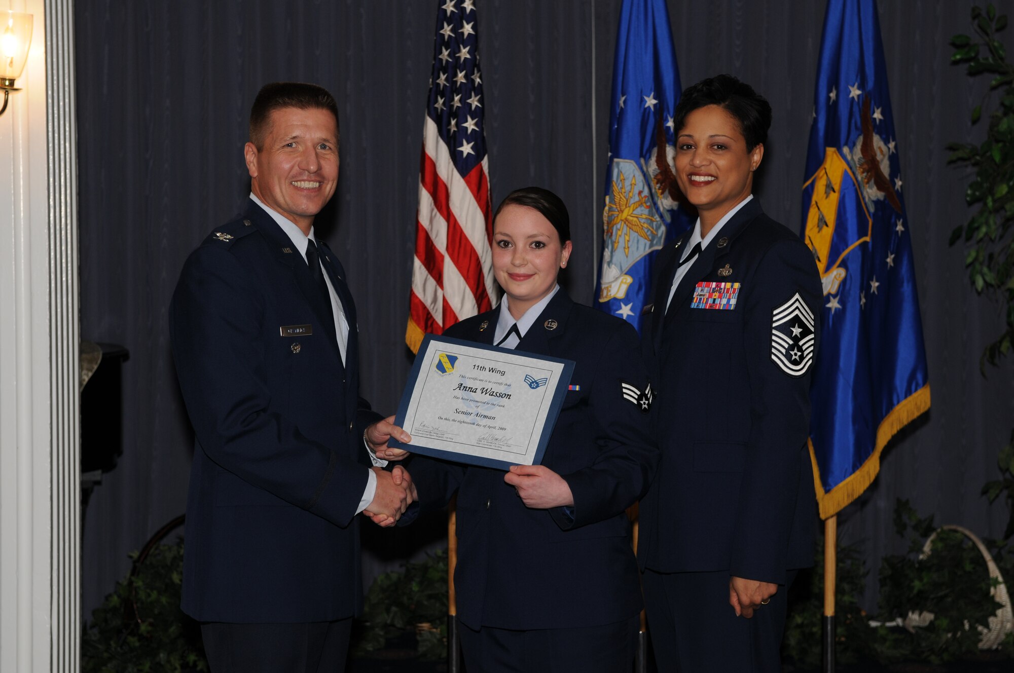 11th Wing promotion ceremony - March 2009