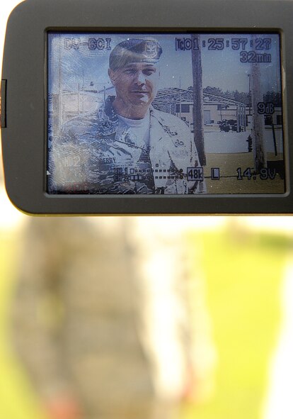 MOODY AIR FORCE BASE, Ga. -- Col. Donald Derry, 820th Security Forces Group commander, speaks about the Royal Air Force visit during an interview here March 23. The purpose of the visit was to further develop the relationship between the U.S. Air Force security forces and the Royal Air Force force protection organizations. (U.S. Air Force photo by Airman Joshua Green) 