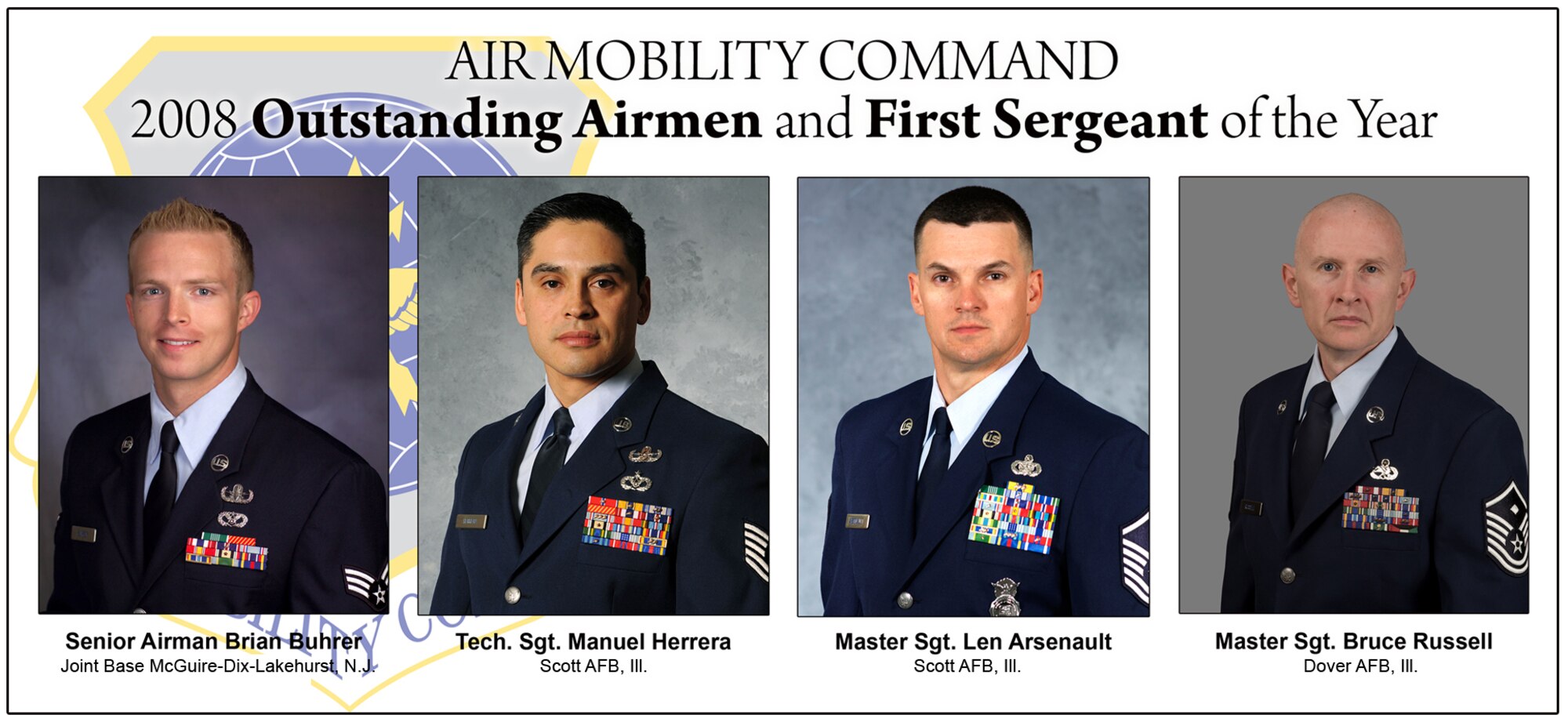During this year's Air Mobility Command Outstanding Airmen of the Year banquet April 29, four AMC Airmen were recognized as the best of the best in their respective categories.