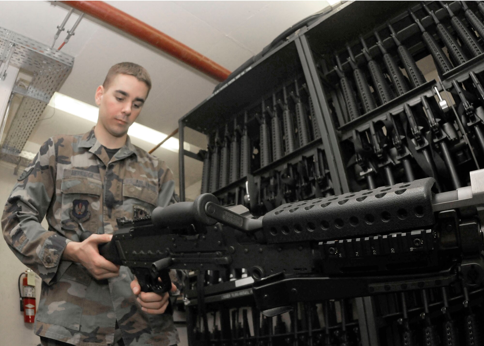 SPANGDAHLEM AIR BASE, Germany -- Airman 1st Class Dustin James Herridge, 606th Air Control Squadron, is the 52nd Fighter Wing's Top Saber Performer for the week of May 1-7, 2009. (U.S. Air Force photo by Airman 1st Class Nicholas Wilson)
