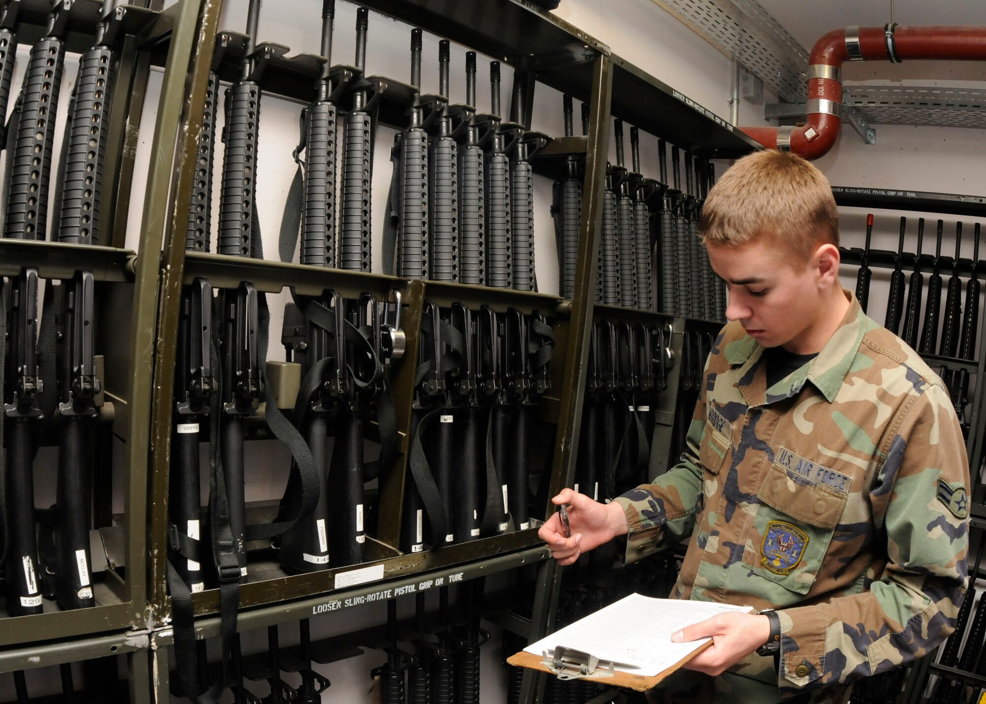 SPANGDAHLEM AIR BASE, Germany -- Airman 1st Class Dustin James Herridge, 606th Air Control Squadron, is the 52nd Fighter Wing's Top Saber Performer for the week of May 1-7, 2009. (U.S. Air Force photo by Airman 1st Class Nicholas Wilson)