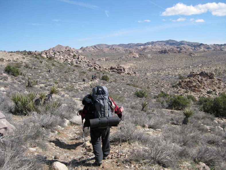 Master Sgt. Greg Blackstock and other Air National Guard vets enjoy the breathtaking views at Joshua Tree National Park during a wilderness-based course run by the non-profit educational organization Outward Bound. (US Air Force photo by Capt. Kristen Hoeckel)