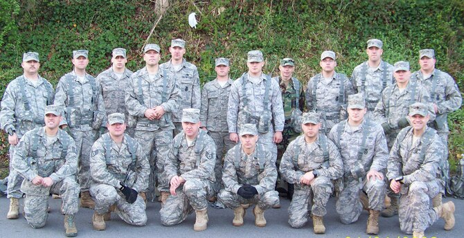 Members of the 134th Security Forces Squadron participated in the 2nd Annual Mountain Man March.  (Air National Guard Photo by 1st Lt. Jaime Blanton)