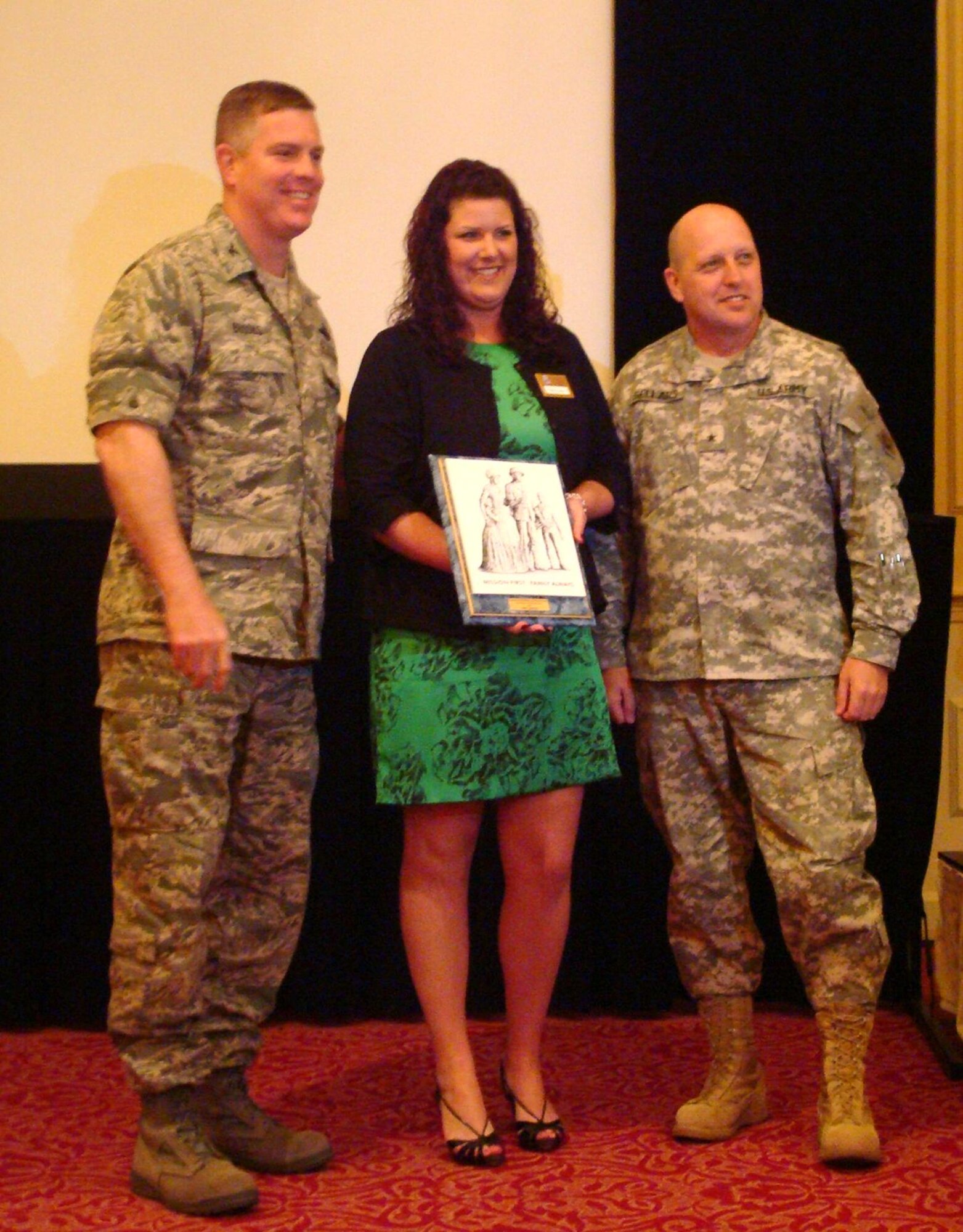 Ms. Cynthia Connors from the 104 Family Readiness Group, was chosen for the Mass. Air National Guard Volunteer of the Year Award which was presented by Brig. Gen. Sellars and Col. Robert Brooks