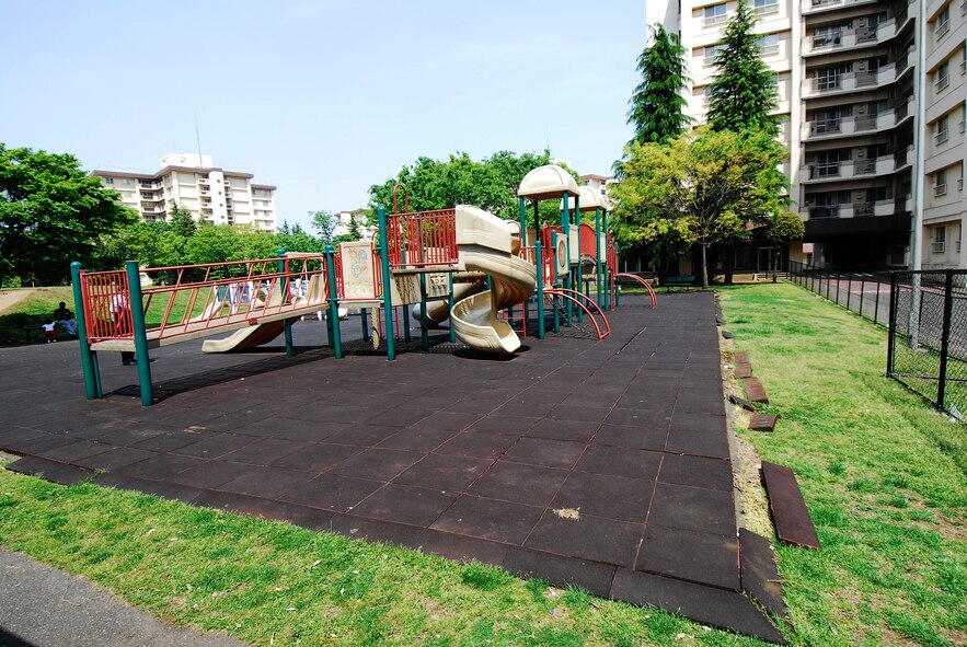 YOKOTA AIR BASE, Japan -- Based on residents' feedback base civil engineers are looking at ways to improve playground equipment like this area between Towers 4301 and 4302 on the east side of base. (U.S. Air Force photo/Master Sgt. Matt Summers)