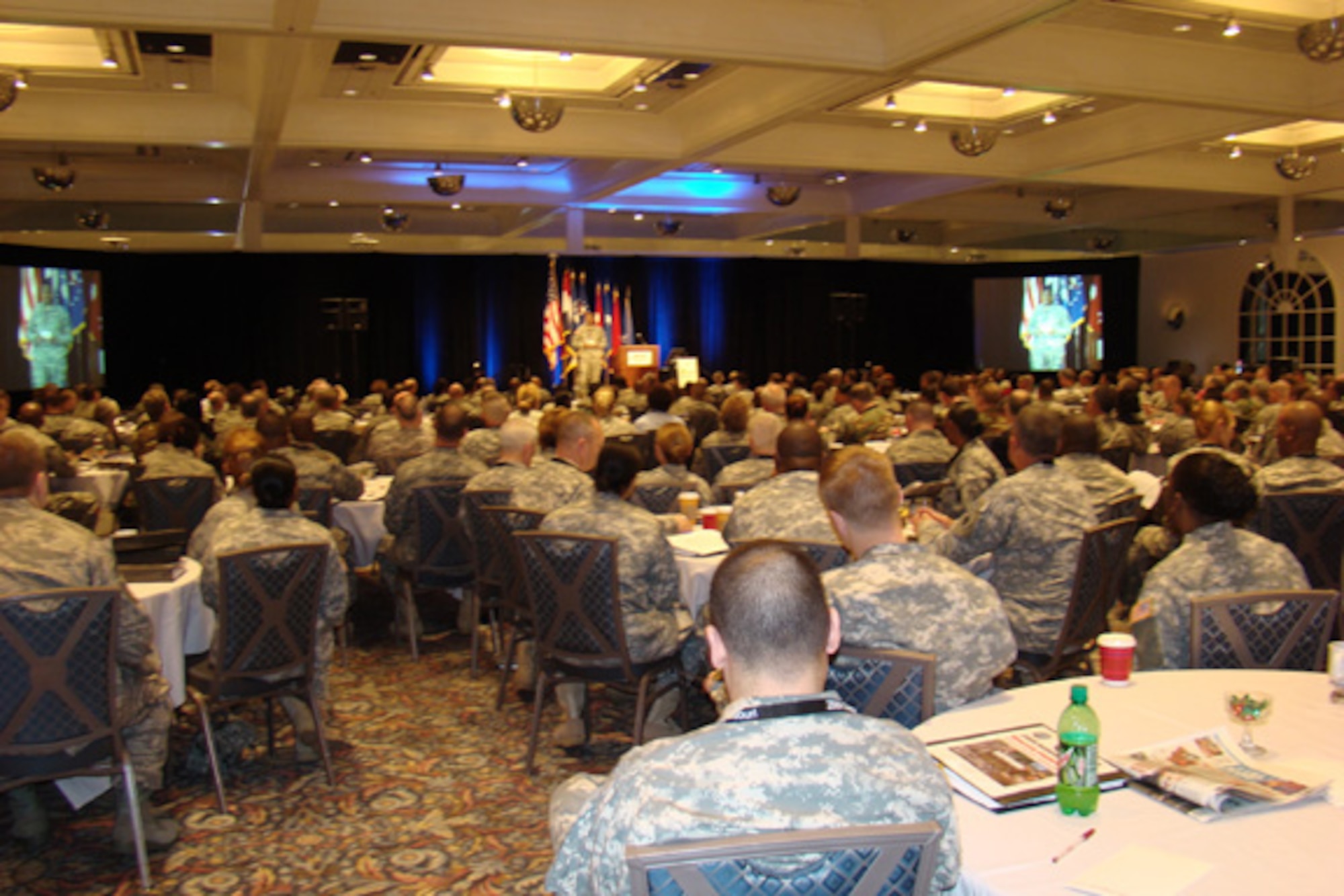 A packed house at the 2009 National Guard Bureau Diversity Conference.  The conference was held in St. Louis March 24-26.  This year's conference drew more than 450 attendees from every state, as well as, from Puerto Rico and the Virgin Islands. (Photo by Lt. Col. James Mohan.)