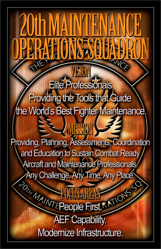 SHAW AIR FORCE BASE, S.C.-- Poster of the 20th MOS Mission Statement. (U.S. Air Force Illustration by SrA Katherine McDowell)
