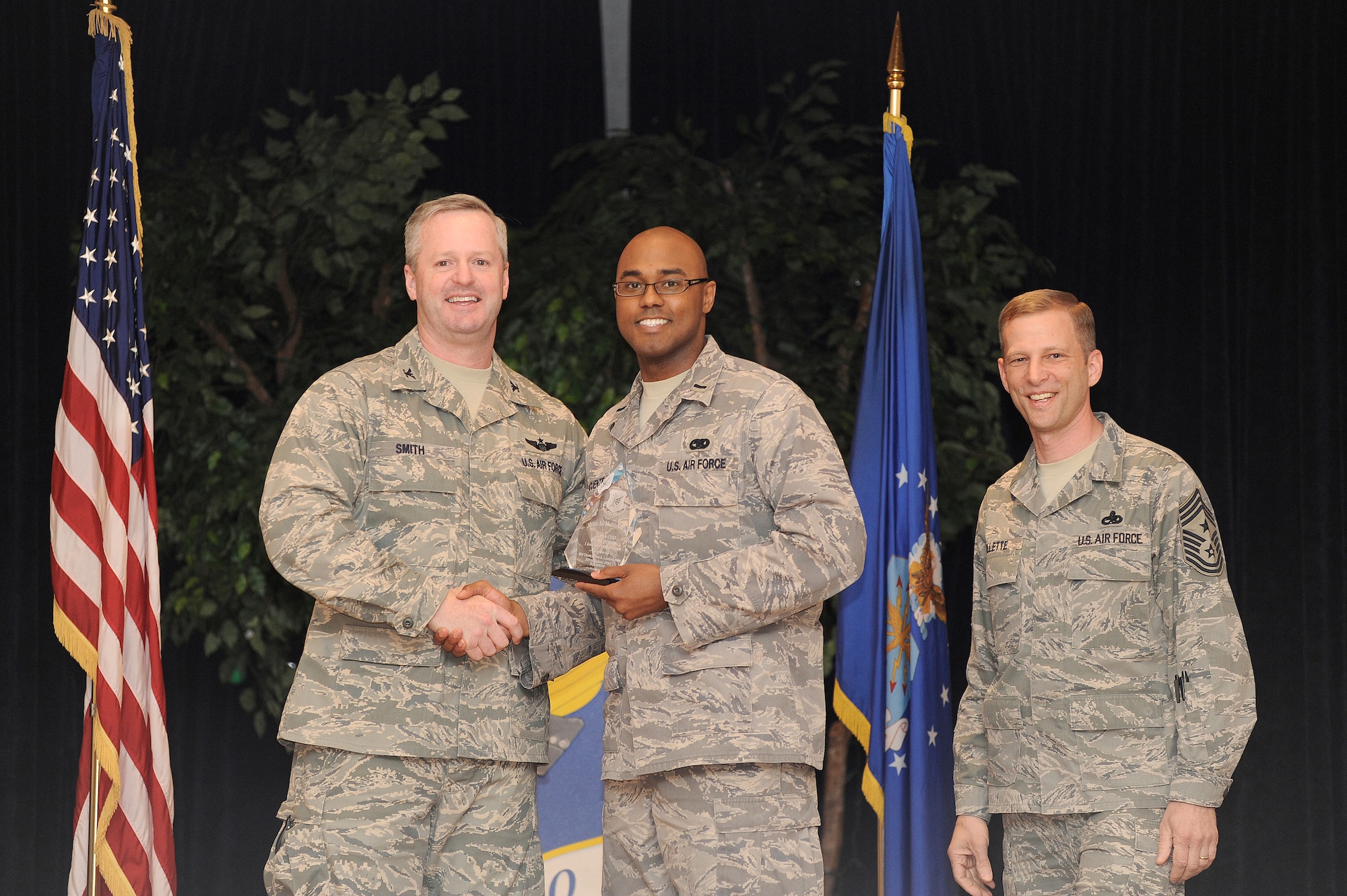 Junior Company Grade Officer of the Quarter: 1st Lt. Chancellor Larracuente, 305th Aerial Port Squadron. (U.S. Air Force photo/Carlos Cintron)
