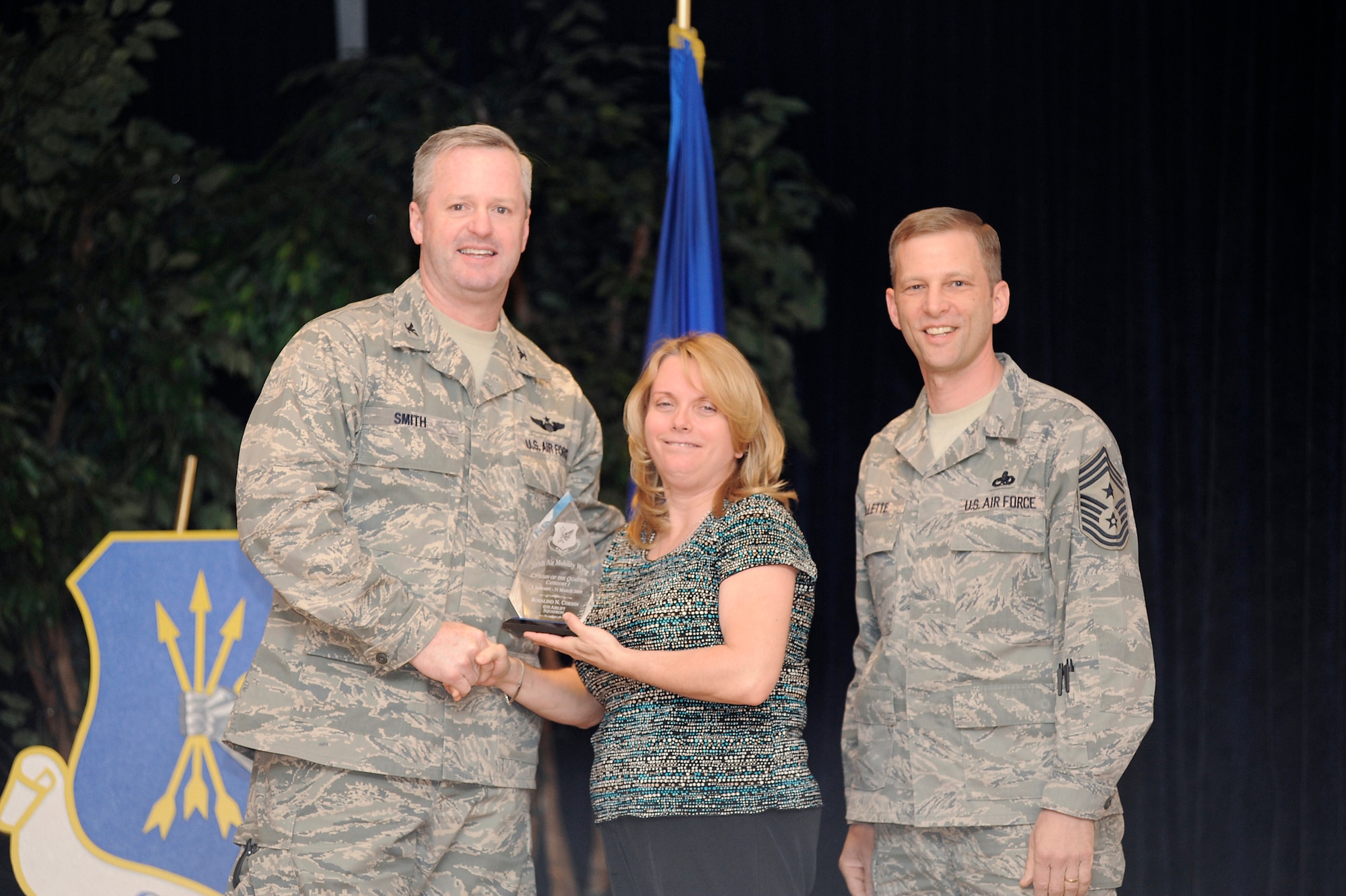 Civilian of the Quarter Category 1: Rosalind Corbin, 6th Airlift Squadron.
(U.S. Air Force photo/Carlos Cintron)
