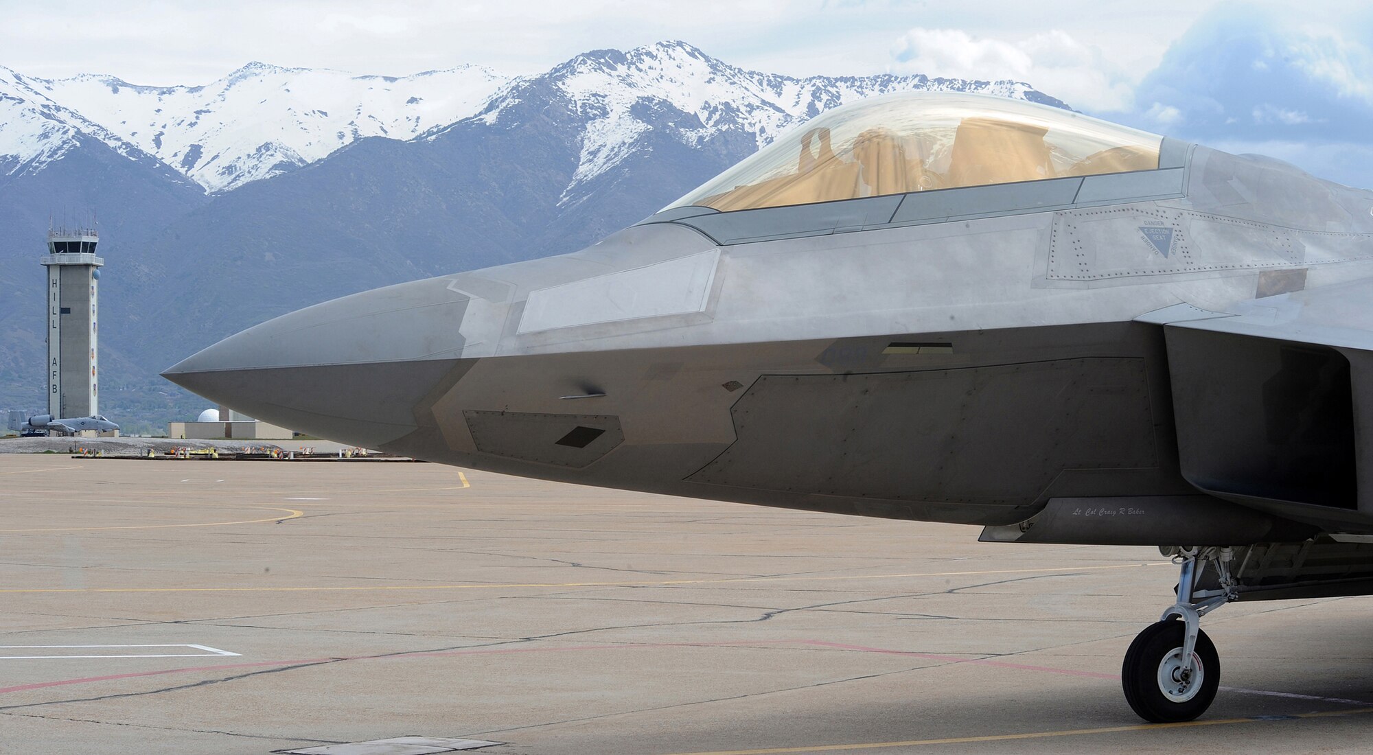 An F-22 from Holloman Air Force Base prepares for take-off during Combat Hammer at Hill AFB, Utah, May 5. Combat Hammer performs sixty-five percent of there operations at the Utah Test and Training Range.  (U.S. Air Force photo/Senior Airman Michael Means)