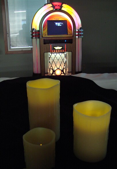 A recreation room in the Community Chapel Activity Center on base was converted into a prayer and medication room during Vance’s observation of the 58th annual National Day of Prayer. (U.S. Air Force photo/Joe B. Wiles)