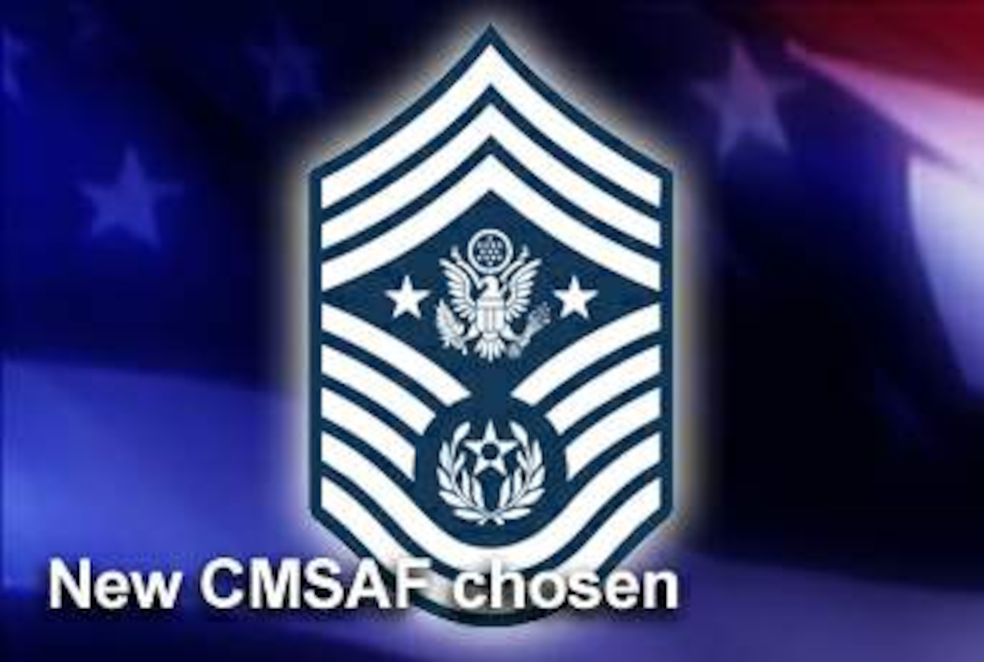 Chief Master Sgt. James A. Roy has been selected to replace Chief Master Sgt. of the Air Force Rodney J. McKinley, who will be retiring at the end of June.  Chief Roy currently is the senior enlisted advisor to the U.S. Pacific Command combatant commander.  (U.S. Air Force graphic)
