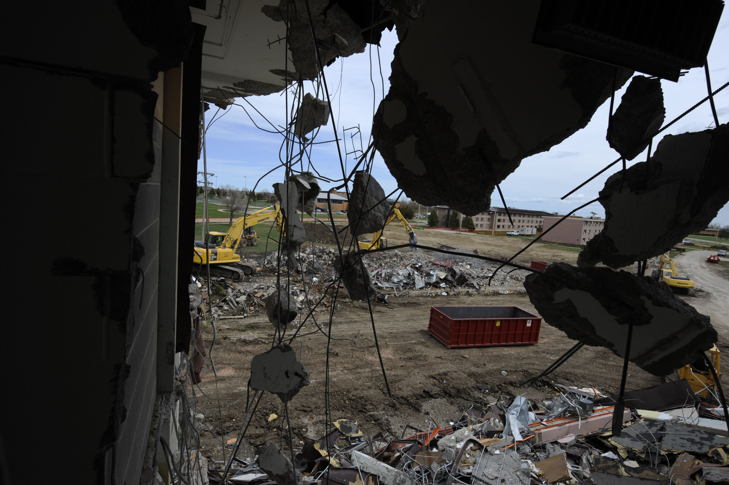 Dorm demolition cuts energy costs > Air Combat Command > News