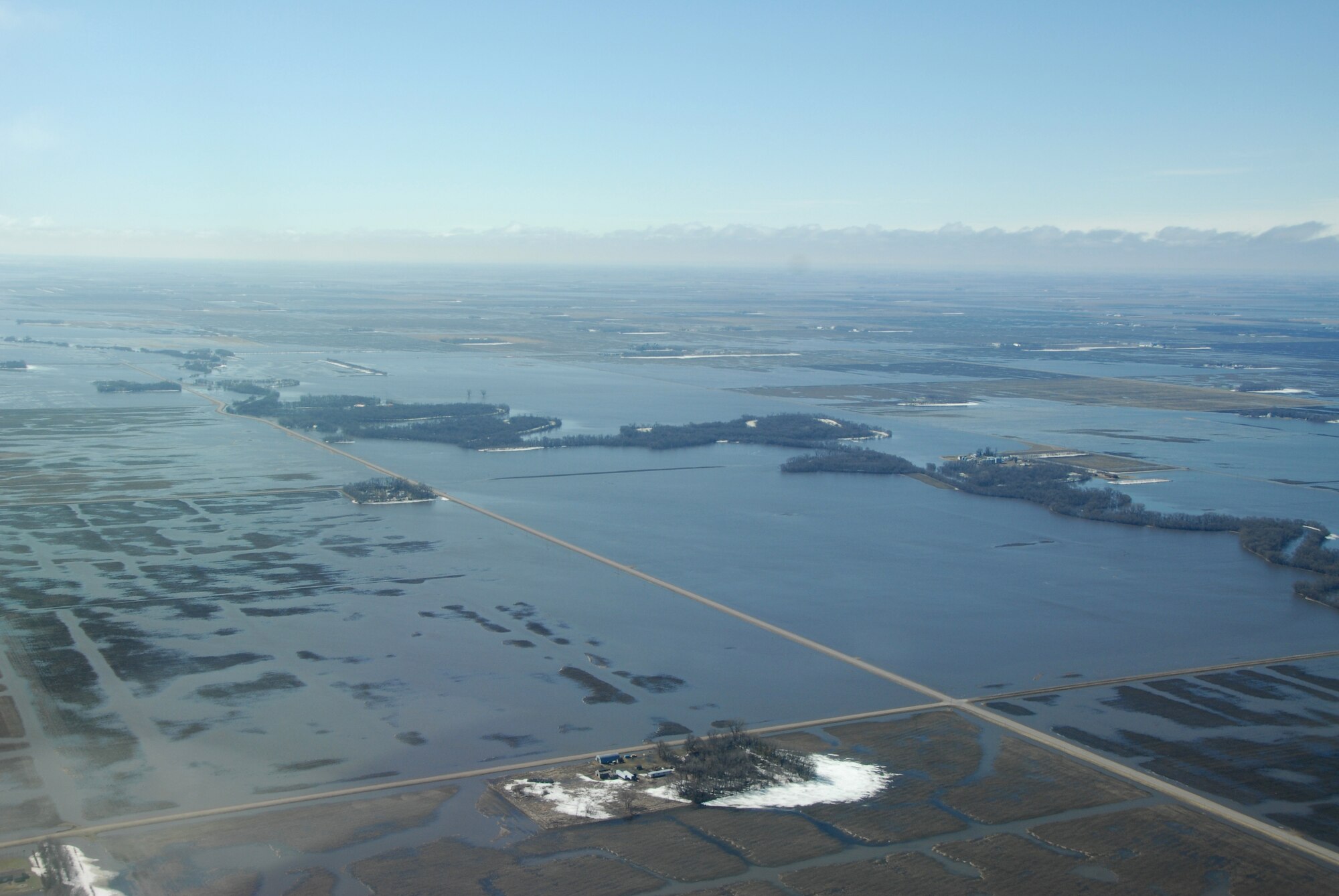 Arial footage of the Red River Valley in North Dakota during the 2009 flooding that occured during March and April.  Soldiers and Airmen of the North Dakota National Guard were activated to answer the call.  National Guard members remain on flood duty around the state.