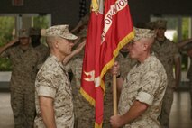 Lt. Gen. Dennis Hejlik, commanding general, II Marine Expeditionary Force, presented Chemical Biological Incident Response Force with the Lieutenant General “Chesty” Puller Outstanding Leadership Award, here, May 11. The award recognizes II MEF units or commands who achieve excellence in combat readiness.