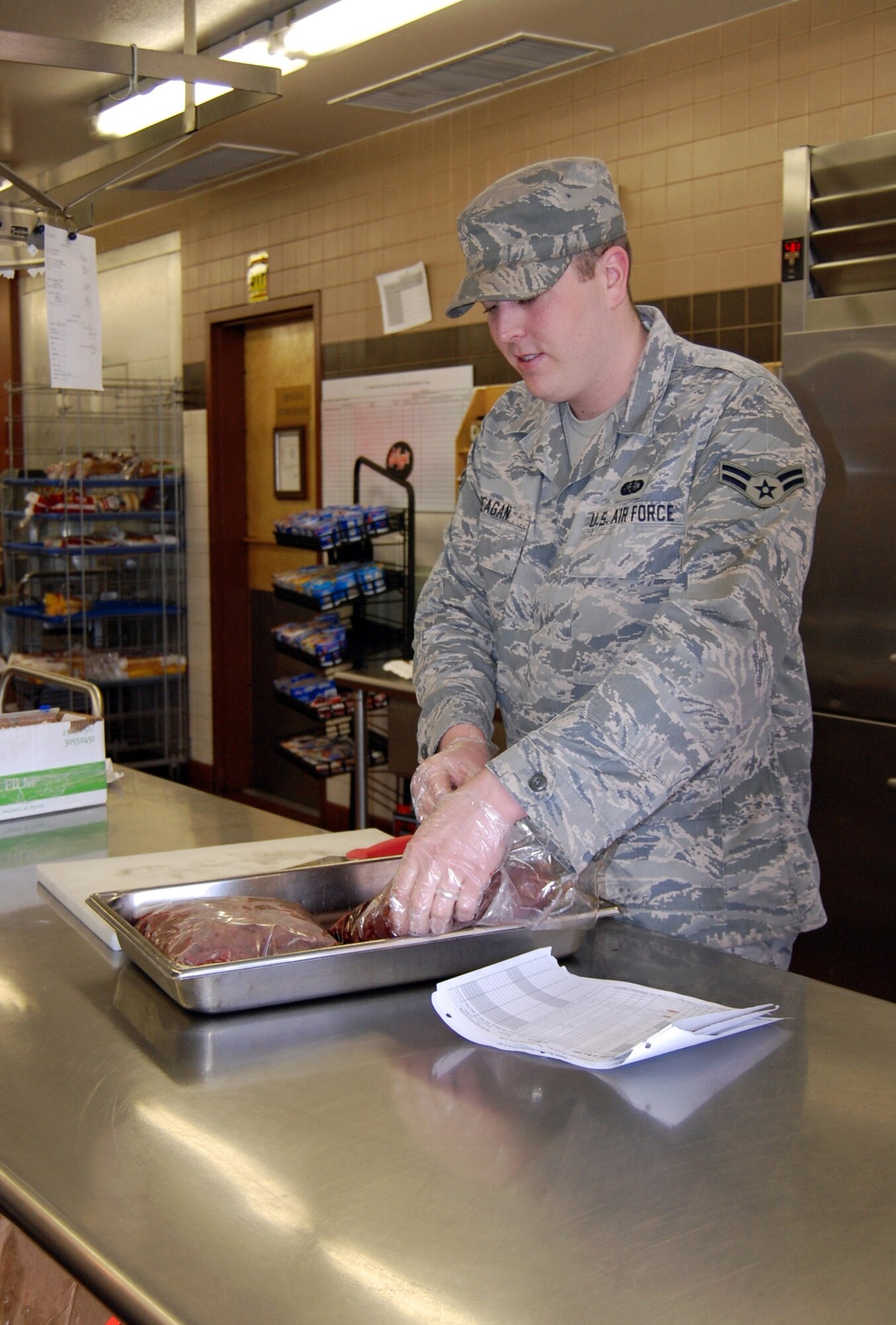 Airman 1st Class Michael T. Reagan was selected for this week’s First Knight award. This award is designed to recognize outstanding Airmen each week for the work they do every day. (Air Force photo by Senior Airman Torri Larson)  
