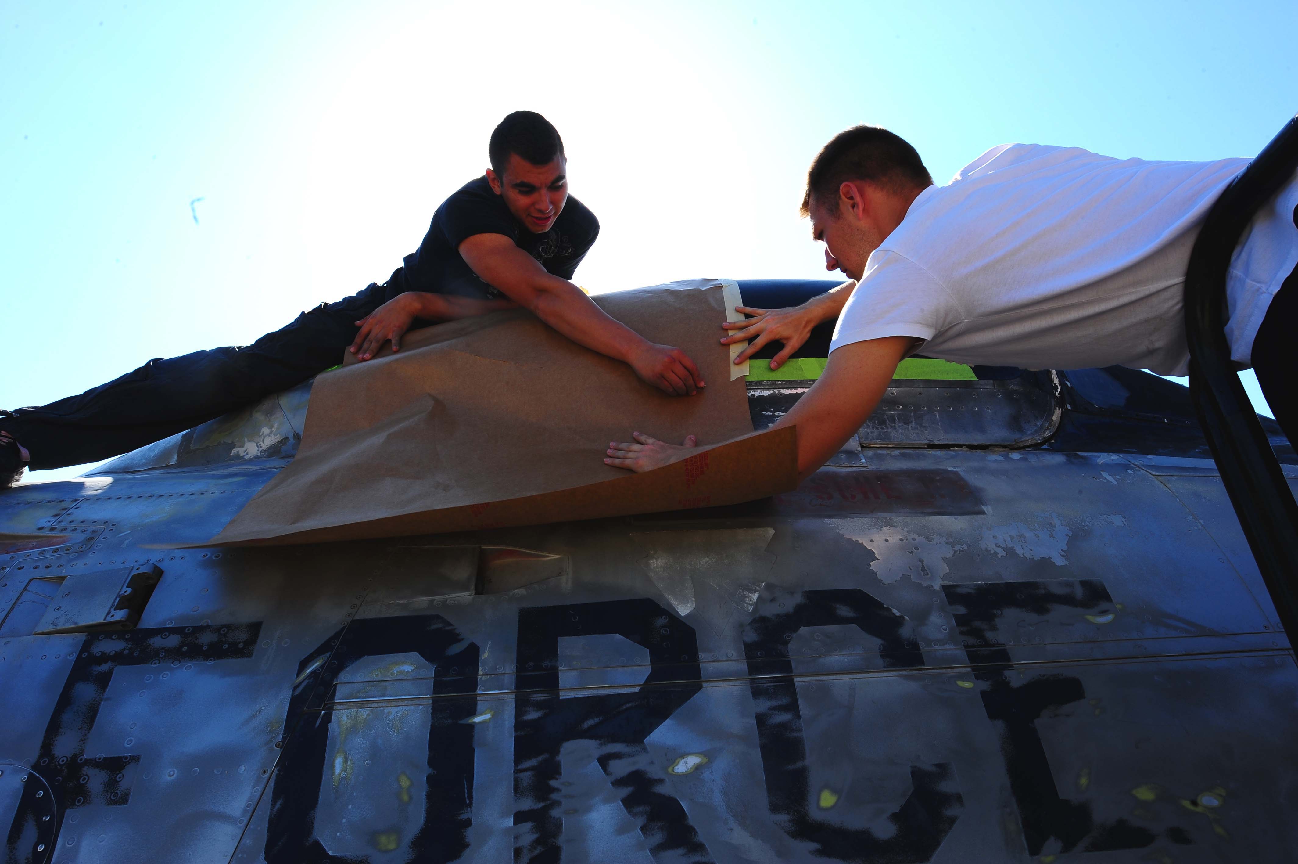 7th EMS Airmen volunteer to help refurbish plane in Dyess Air Park
