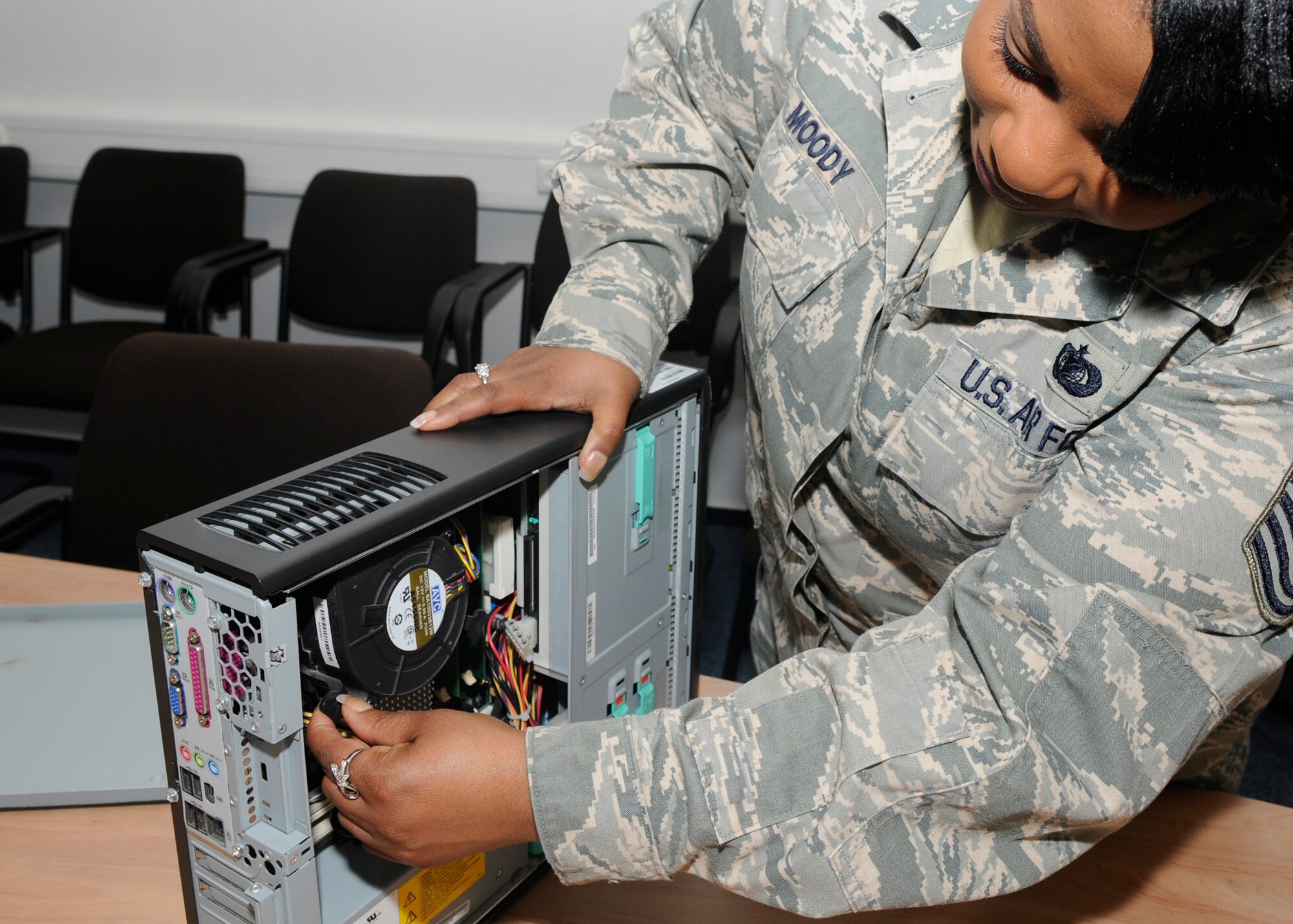 SPANGDAHLEM AIR BASE, Germany -- Tech. Sgt. Amelia Moody, 52nd Munitions Maintenance Group, is the 52nd Fighter Wing's Top Saber Performer for the week of May 8-14, 2009. (U.S. Air Force photo by Airman 1st Class Staci Miller)