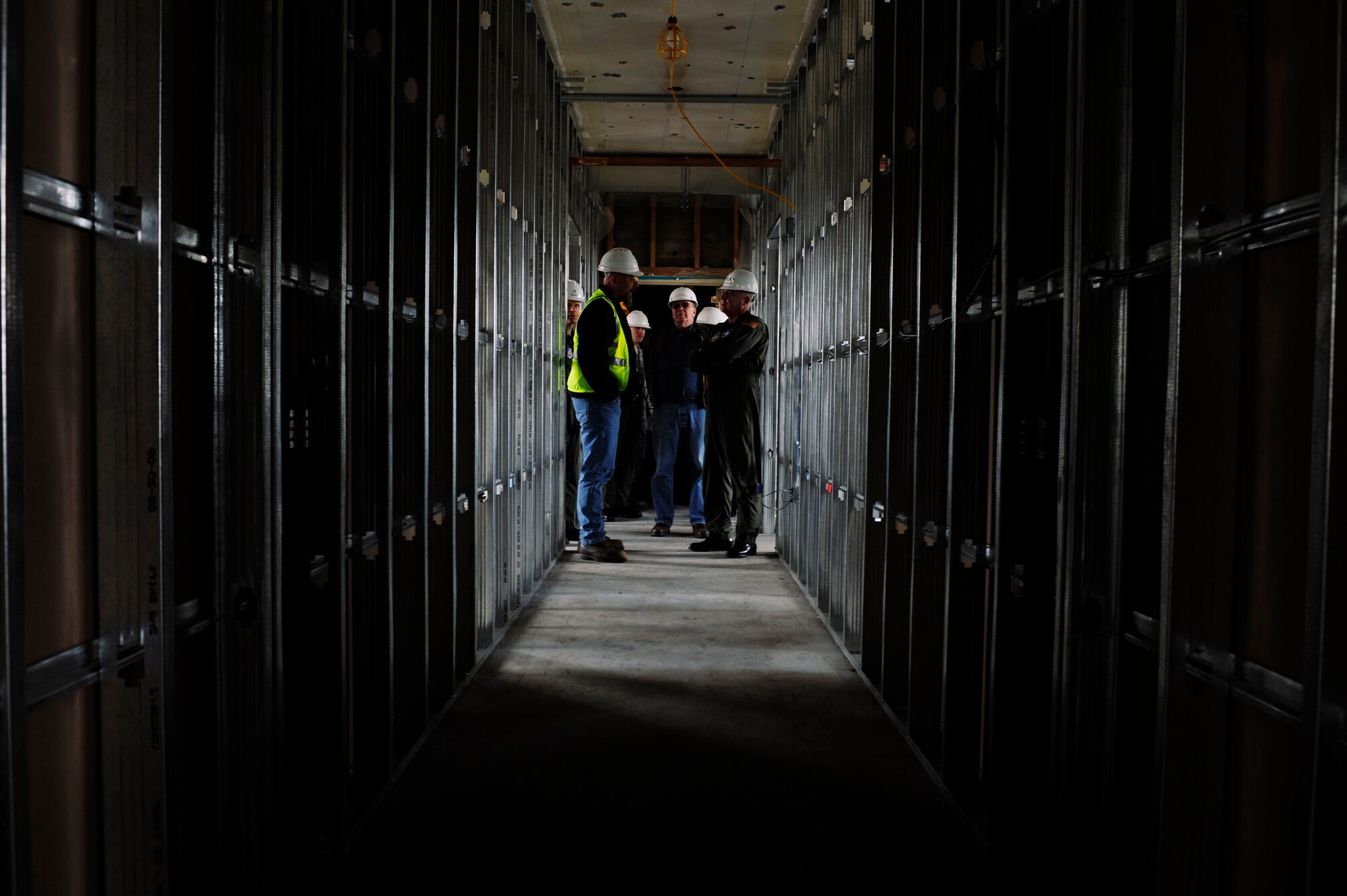 Gen. Carrol H. "Howie" Chandler, Pacific Air Forces commander, receives a tour of a building currently undergoing renovation May 12, 2009, Eielson Air Force Base, Alaska. During General Chandlers' visit he had a chance to see current infrastructure progress and future construction plans for quality of life improvements.  (U.S. Air Force Photo/Senior Airman Jonathan Snyder)