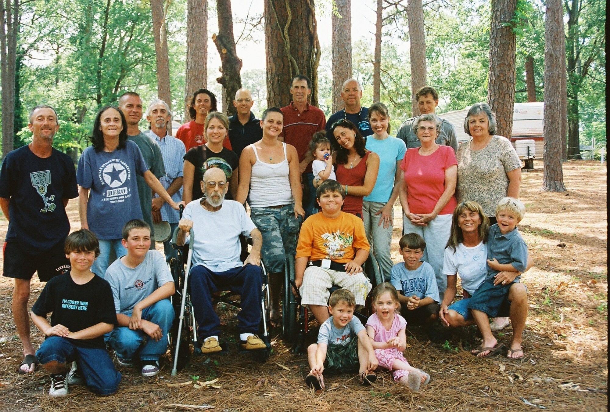 A majority of the Sanders family, gathered in this photo taken in North Carolina.  (Photo courtesy Master Sgt. Mike Sanders)