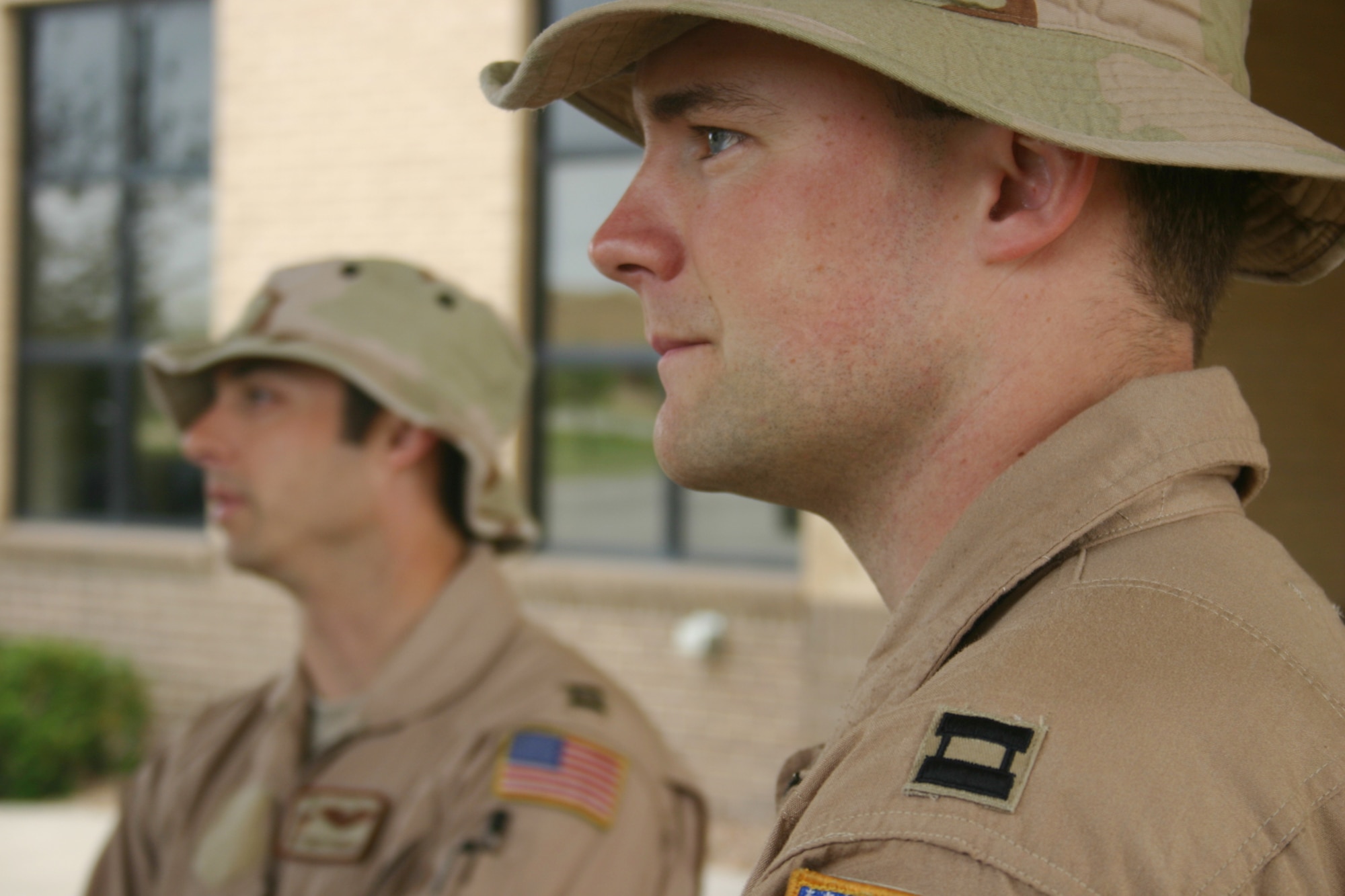 Capt. Austin Aggson waits with other Airmen from the 18th Air Refueling Squadron before a flight from McConnell Air Force Base, Kan., on April 28 at the start of a deployment to Southwest Asia. The 18th ARS is the flying unit of the 931st Air Refueling Group, an Air Force Reserve unit at McConnell Air Force Base. More than 30 Airmen assigned to the 931st are currently deployed in support of overseas contingency operations. Captain Aggson is a KC-135 Stratotanker pilot. (Courtesy photo/Maj. Suzie Jones)