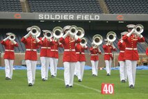 – Soldier Field played host to the “Commandant’s Own” Marine Drum and Bugle Corps today as they performed to an audience of Chicagoans, including civilians, military personnel and cadets from the Junior Reserve Officers’ Training Corps program.