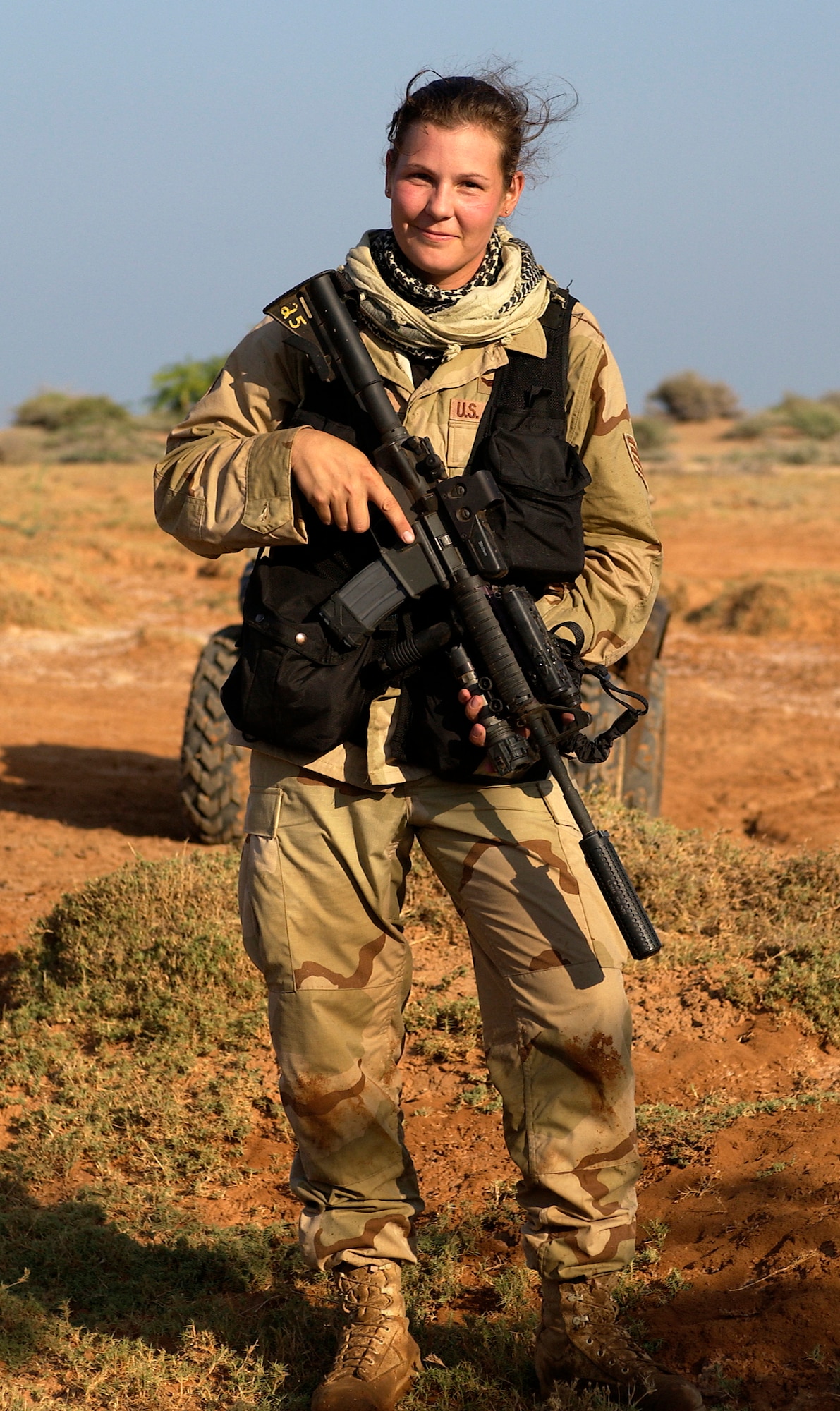 Hunted! War hero mauled by dog — A bona fide war hero, Stacy Pearsall, a Bronze Star recipient, was a guest on The Oprah Winfrey Show in late February during a segment on women in combat. (U.S. Air Force Photo)