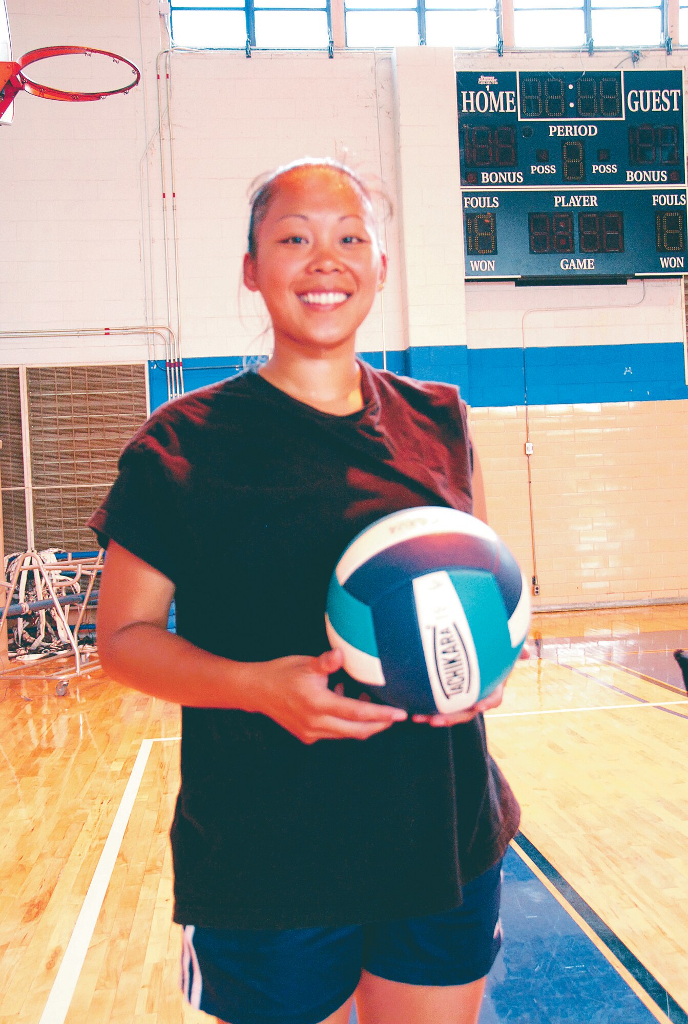 Staff Sgt. Briana K. Cervantes of the 116th Logistics Readiness Squadron will be going to Hill Air Force Base in Utah for the training camp to try out for the Air Force women's volleyball team. U. S. Air Force photo by Wayne Crenshaw 