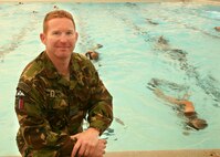 Royal Air Force Squadron Leader Tim Harrison is the director of operations for the 342nd Training Squadron as part of an exchange program between the United Kingdom and United States. (U.S. Air Force photo/Robbin Cresswell)