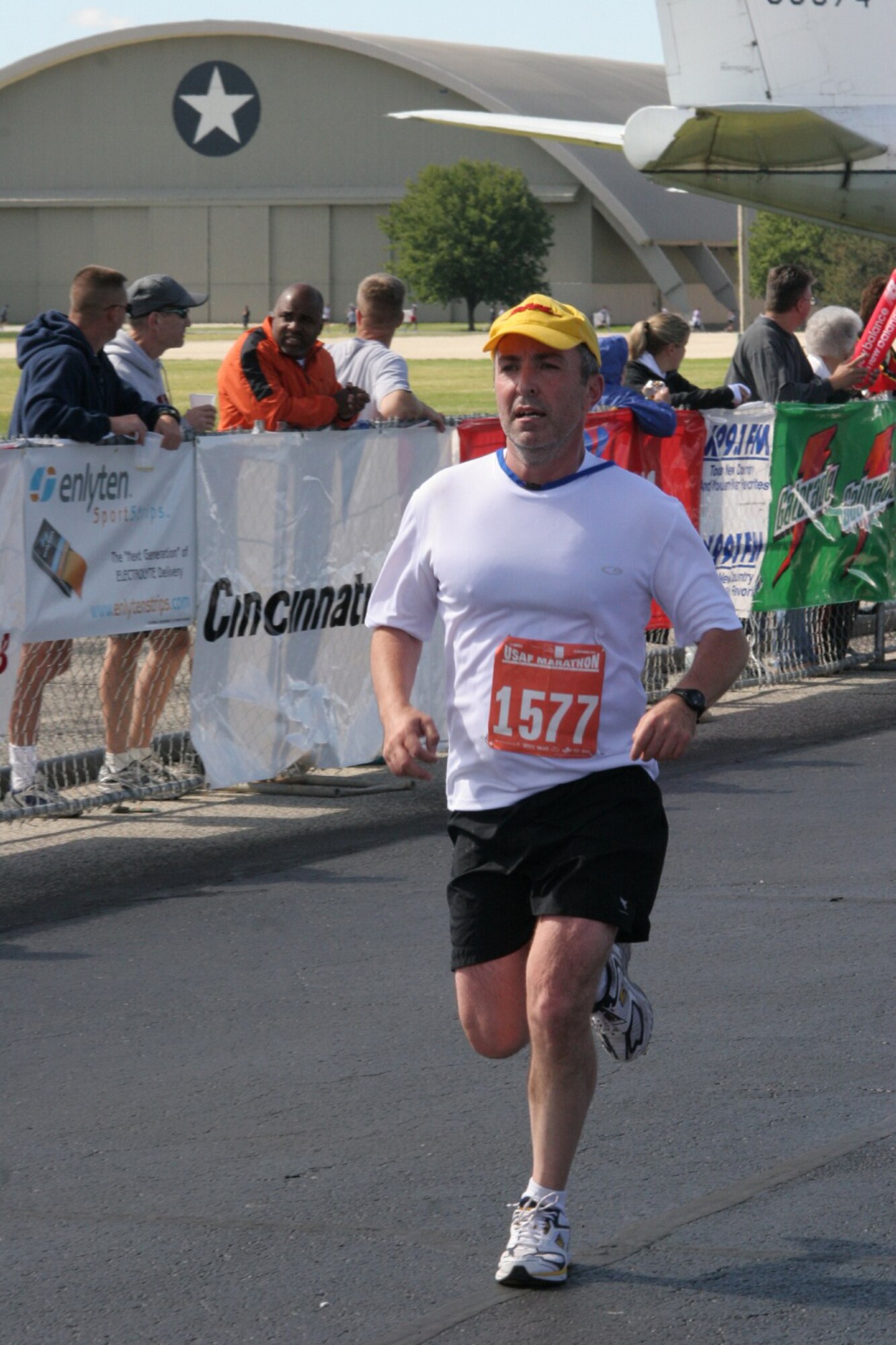 WRIGHT-PATTERSON AIR FORCE BASE, Ohio - Master Sgt. Charles Anderson, 445th Airlift Wing Maintenance Group, shown here in the 2008 Air Force Marathon, recently completed the 2009 Boston Marathon, placing 5,494 out of more than 25,000 runners.
