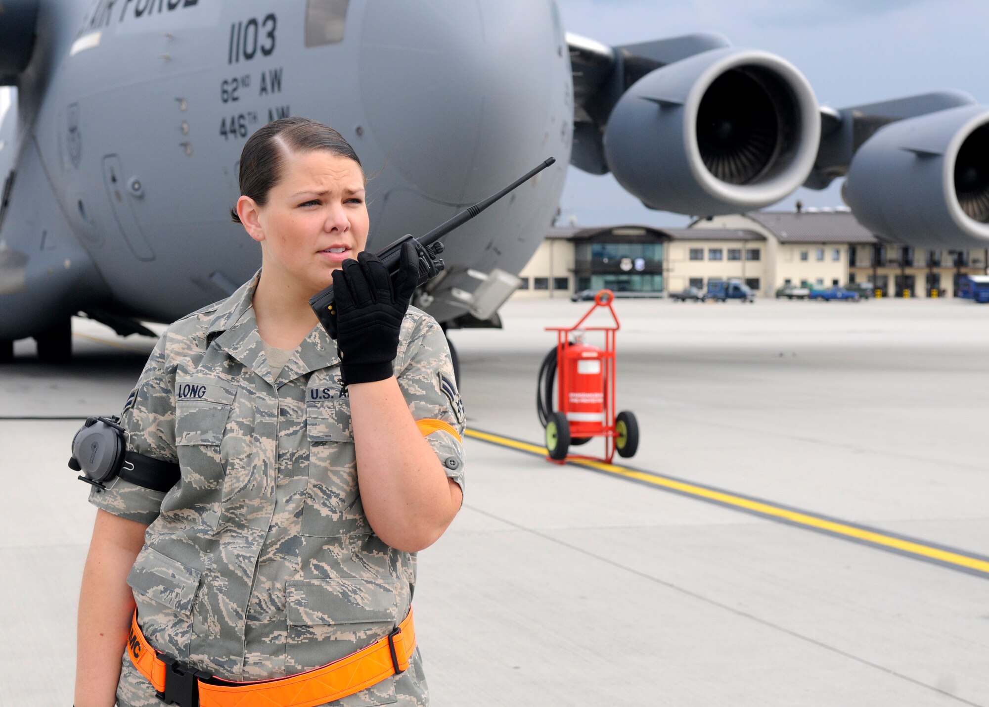 SPANGDHALEM AIR BASE, Germany -- Airman 1st Class Mary Long, 726th Air Mobility Squadron passenger service agent, is the 52nd Fighter Wing's Top Saber Performer for the week of May 15-21, 2009. (U.S. Air Force photo by Airman 1st Class Staci Miller)