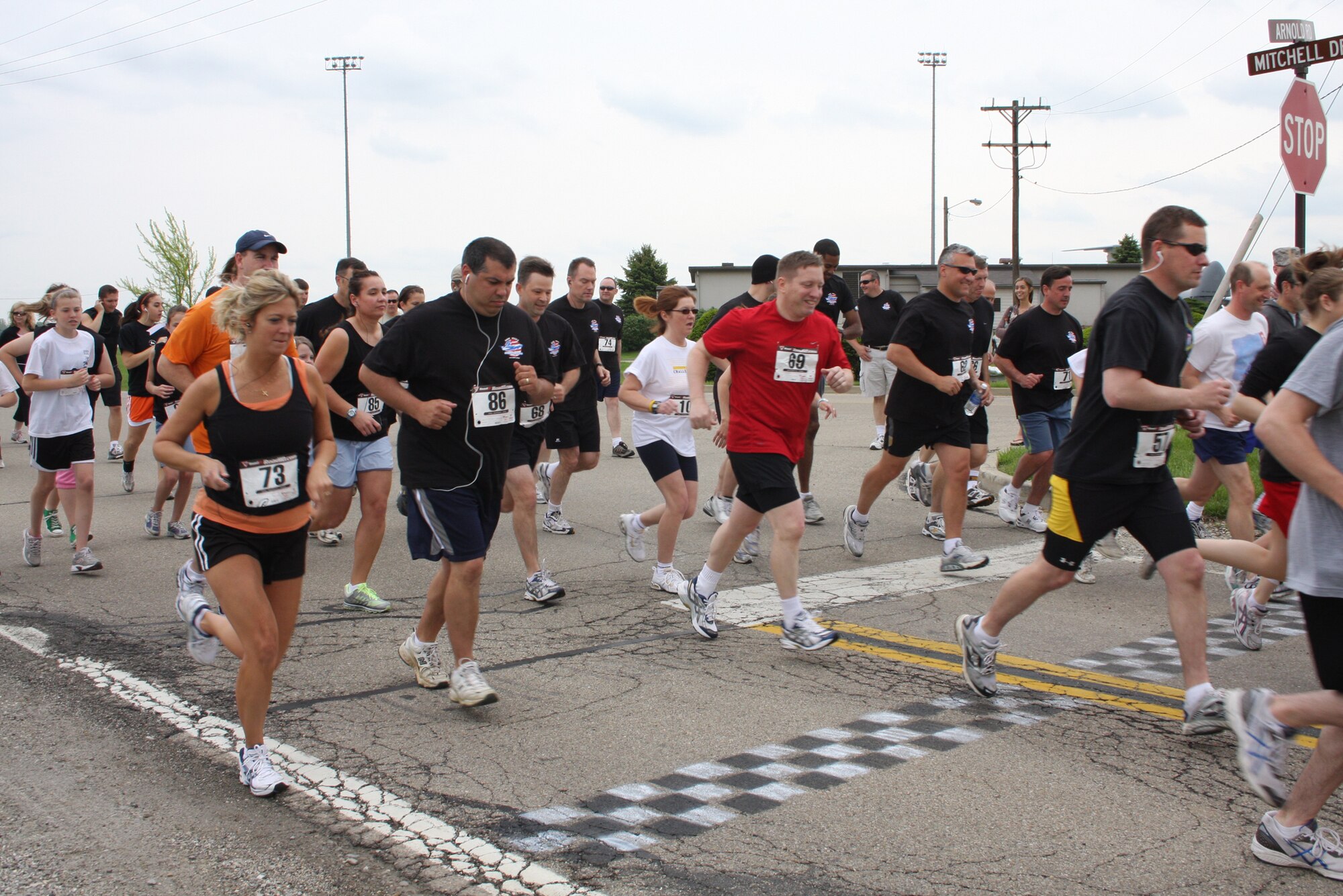 WRIGHT-PATTERSON AIR FORCE BASE, Ohio - The 89th Airlift Squadron hosted a 5K run in memory of Lt. Col. Dan Witt, who was assigned to the squadron.  Plaques were awarded to the first place winners in the men, women and children categories. (Air Force photo/Stacy Vaughn)