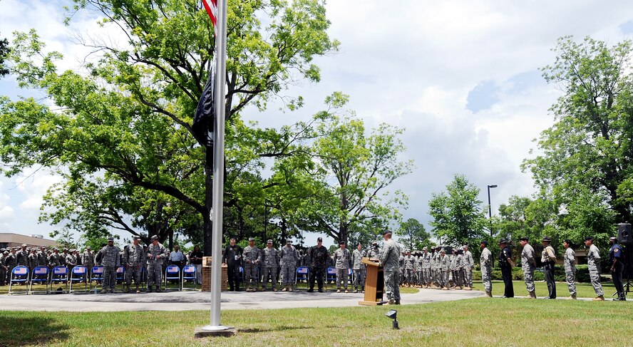 MOODY AIR FORCE BASE, Ga. -- Members from both the Air Force and local community gather to celebrate Peace Officers Memorial Day during a ceremony here May. 15. (U.S. Air Force photo by Airman 1st Class Joshua Green) 