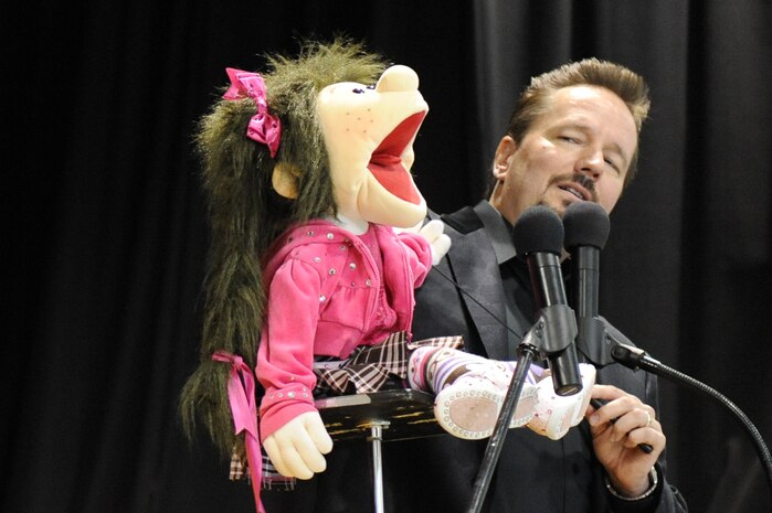 Mr. Terry Fator, celebrity ventriloquist, visited Lomie Gray Heard Elementary School to educate students about his career as an entertainer during the first-ever “Career Event” held at the school May 18. Mr. Fator entertained students with bits from this Las Vegas show, which he performs nightly in the local area. The purpose of the “Career Event” is to expose students to a variety of career fields in effort to encourage and motivate them to continue their education and pursue a profession they are passionate about. 