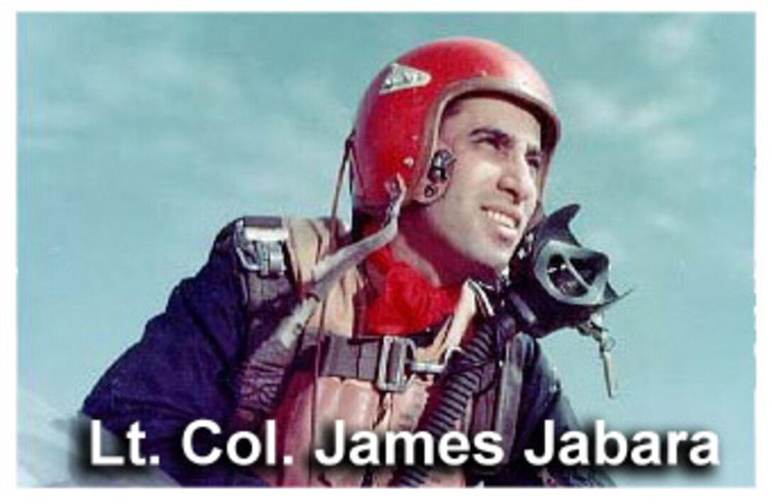 On  May 20, 1951, Lt. Col. James Jabara became the first jet ace by shooting down his fith MiG in combat. (U.S. Air Force illustration)