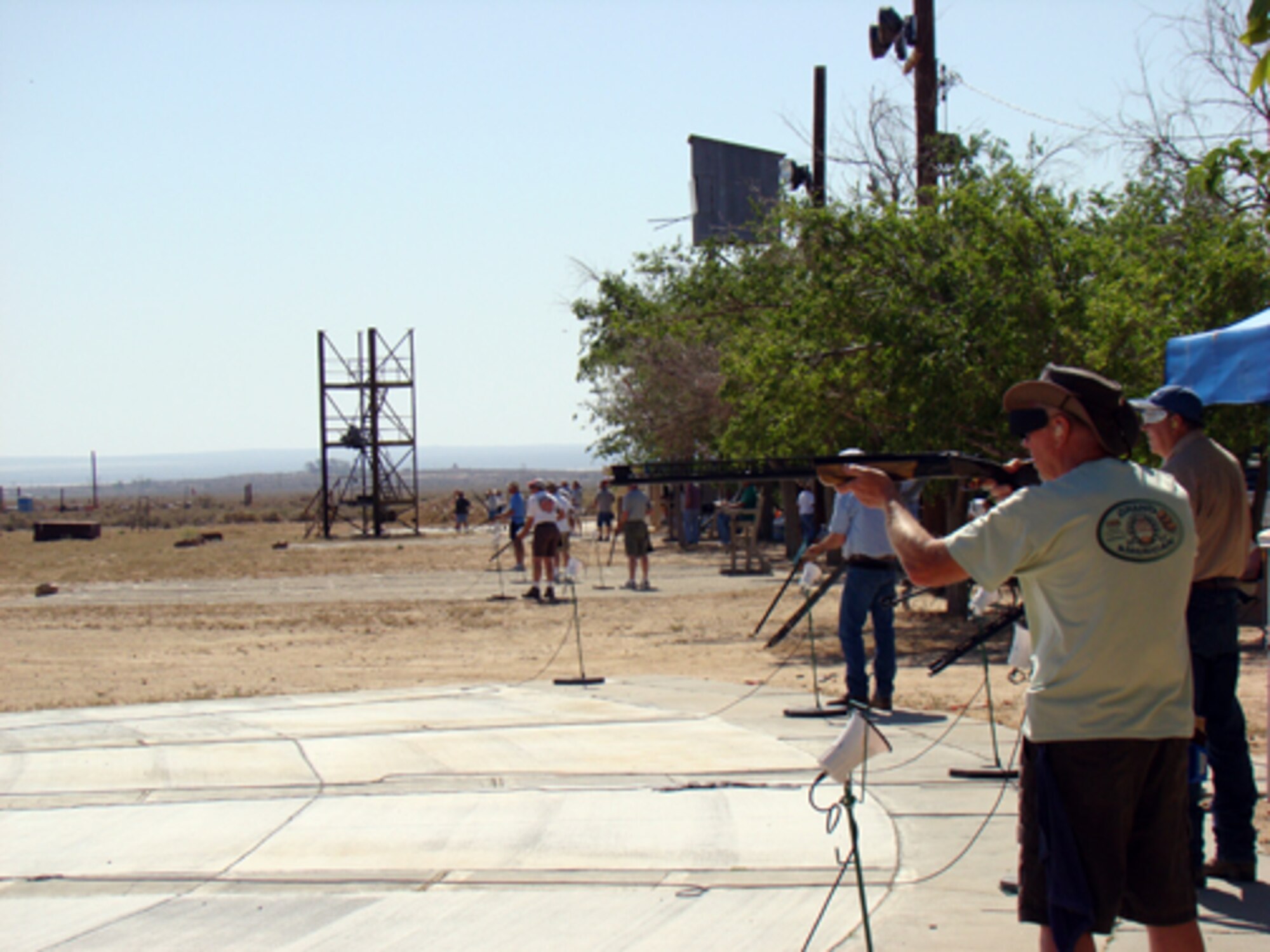 Participants prepare to shoot during the Winter Chain Trap Shooting competition May 16 and 17. The shoot drew competitors from the local area, Southern California and Nevada to compete for the California State Trap Shooters Association's coveted Belt Buckle.(Courtesy photo)