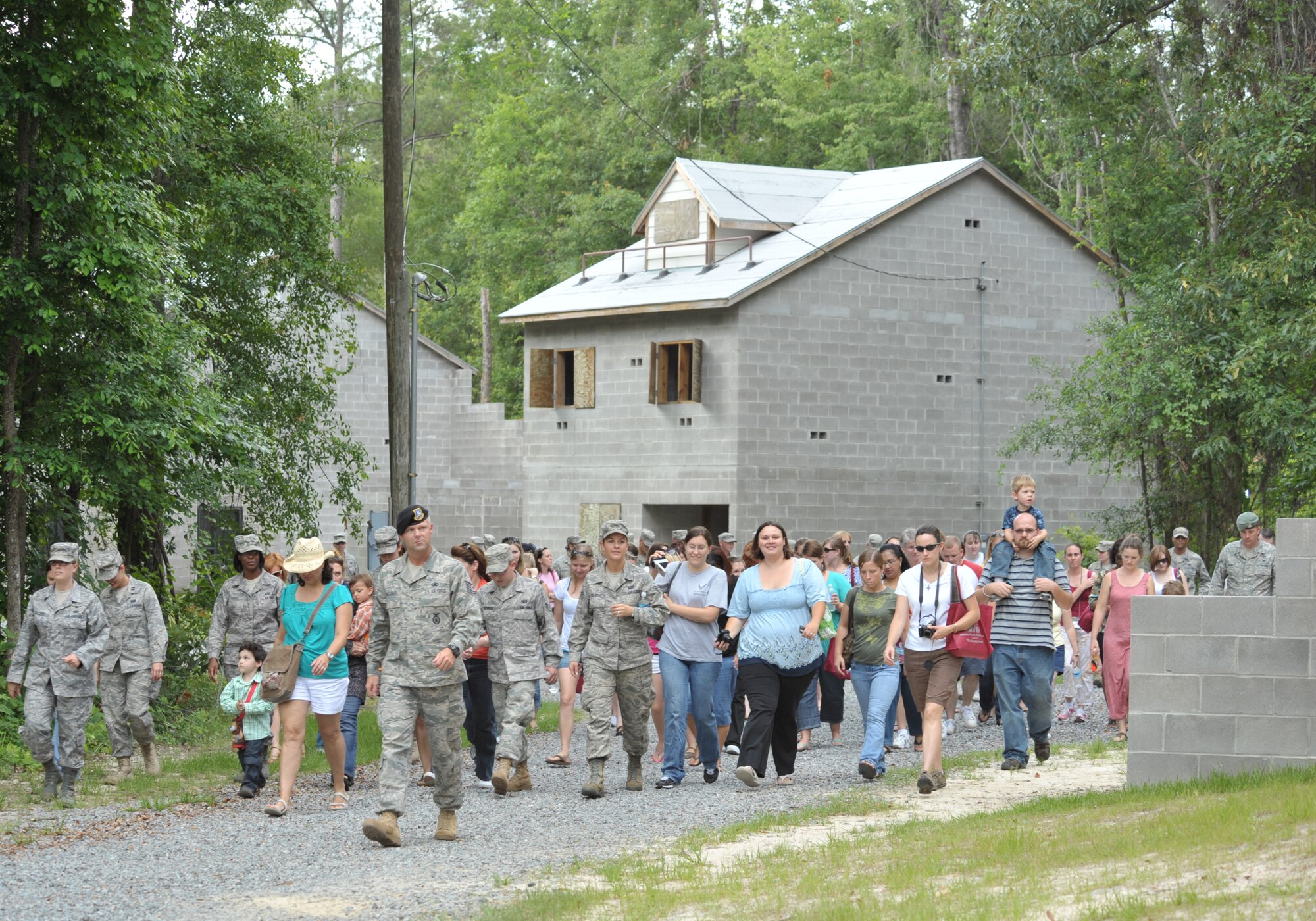 MOODY AIR FORCE BASE, Ga. -- Military spouses from Moody had an opportunity to view the 820th Security Forces Group’s military operations in urban terrain village during the Moody Spouses Appreciation Day here May 15. (U.S. Air Force Photo by Staff Sgt. Javier Cruz Jr.)