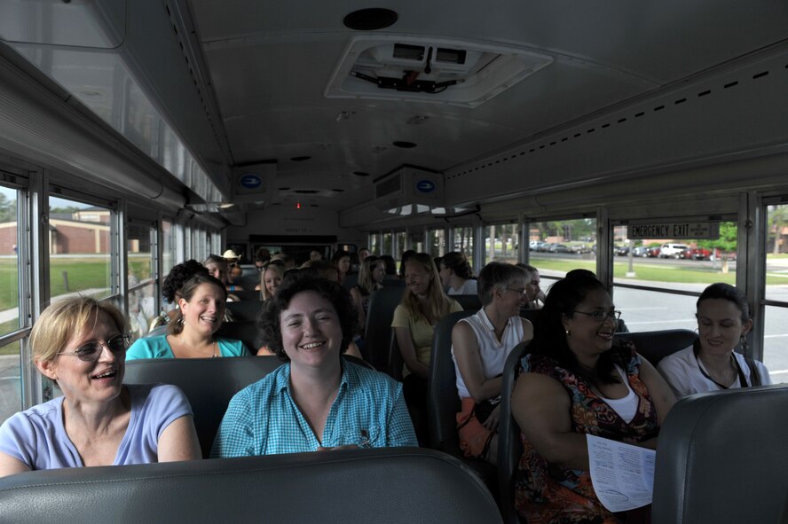 MOODY AIR FORCE BASE, Ga. -- The Moody Spouses Club sponsored a day of recognition to show appreciation for the sacrifices made by military spouses during the Moody Spouses Appreciation Day here May 15. The day began with a bus ride to Grand Bay Bombing and Gunnery Range, where event attendees were able to view a live fire and rescue demonstration. (U.S. Air Force photo by Staff Sgt. Javier Cruz Jr.)