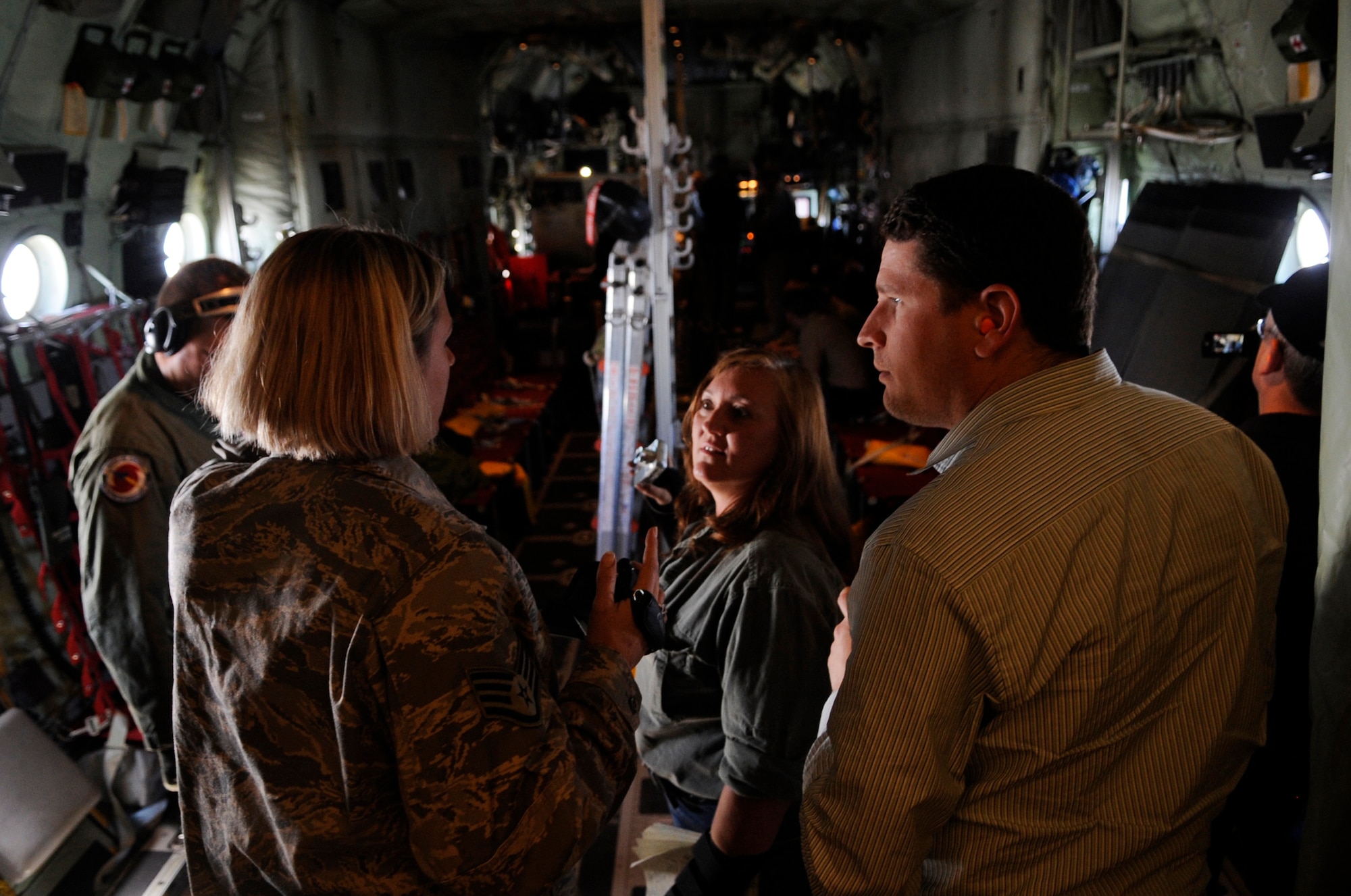 A first for the Air Force, military bloggers were invited to fly with the 53rd Weather Reconnaissance Squadron in a WC-130J "Hurricane Hunter" May 19.   The unit is part of the Air Force Reserve Command's 403rd Wing at Keesler Air Force Base, Miss.  The training flight featured the unit's weather reconnaissance mission as they prepare to enter hurricane season, which begins June 1. (U.S. Air Force photo/Staff Sgt. Desiree N. Palacios)