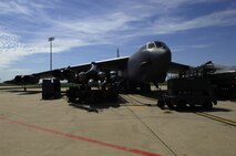 MINOT AIR FORCE BASE, ND -- A B-52H Stratofortress sits ready for action during a generation exercise as part of a Nuclear Surety Inspection May 16. An NSI is designed to evaluate a unit's readiness to execute nuclear operations.  Areas to be evaluated during the NSI include operations, maintenance, security, and support activities needed to ensure the wing performs its mission in a safe, secure and reliable manner.  This no-notice inspection is expected to conclude May 22. (U.S. Air Force photo by Tech. Sgt. Lee Osberry)