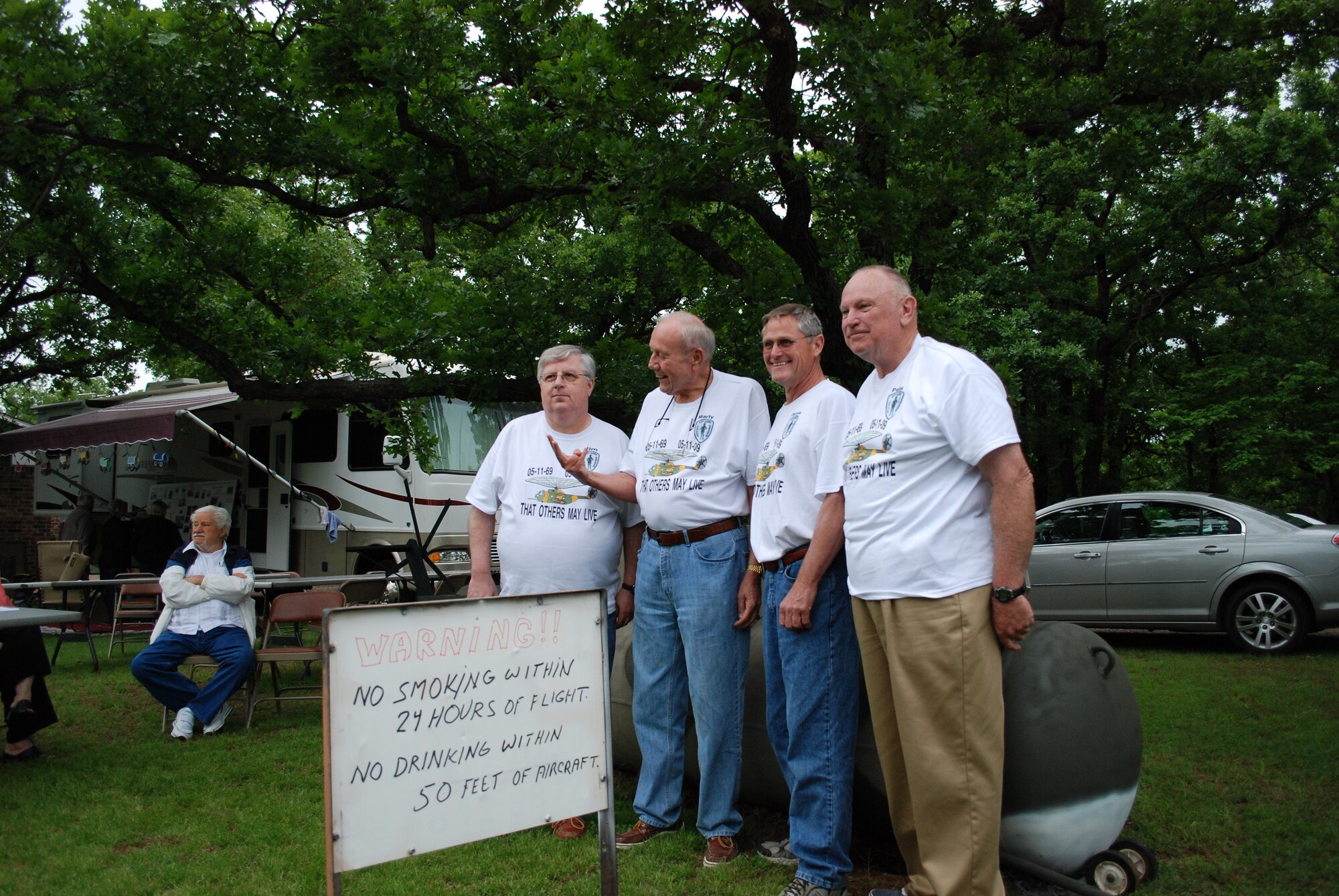 From left: James Thibodeau, Martin Reichert, Dennis Palmer and Pete Hall, 40 years after the Mothers Day Mission.