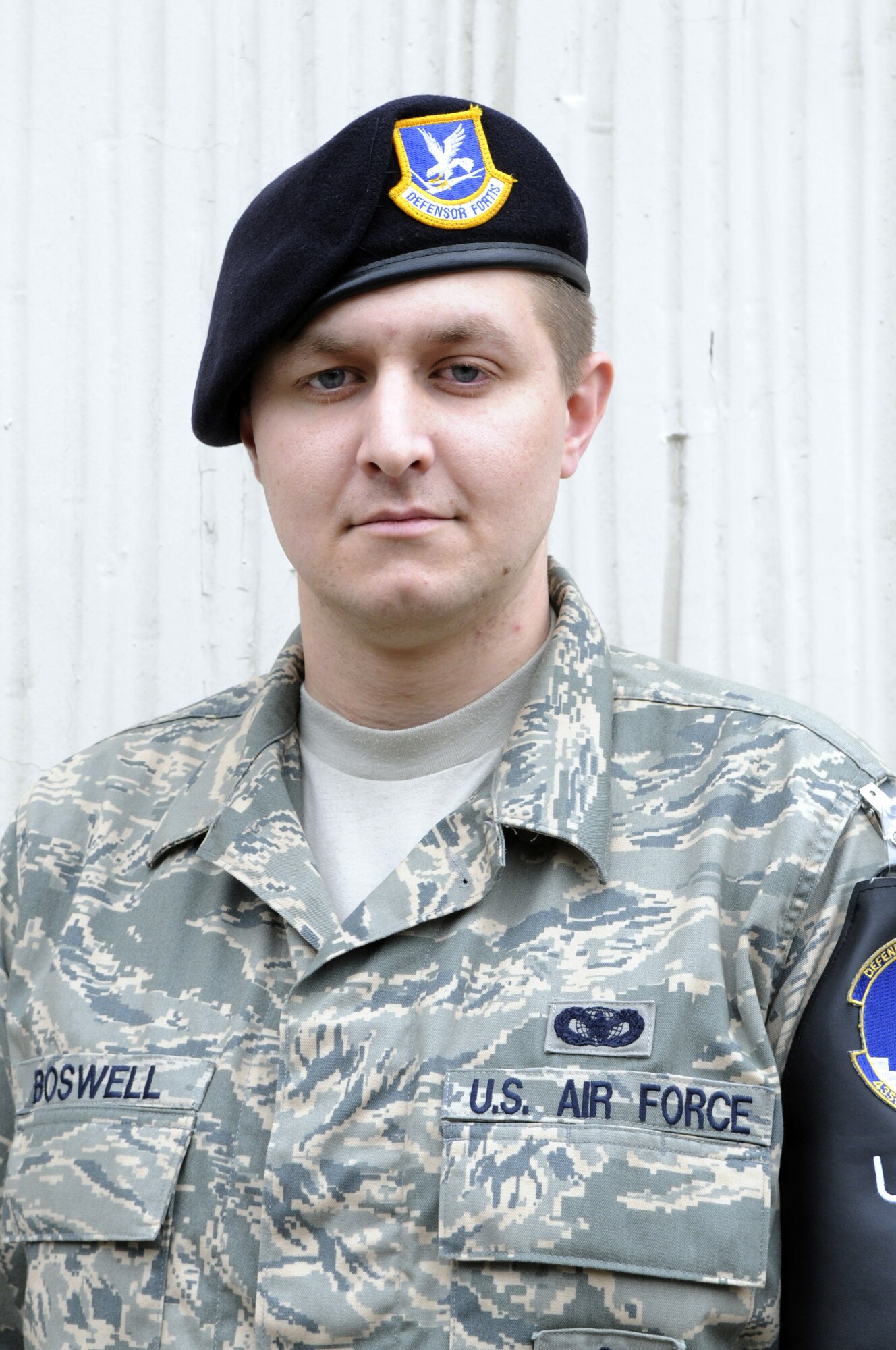Airman 1st Class Nathan Boswell, 435th Security Forces Squadron Headquarters U.S. Air Forces in Europe elite guard (U.S. Air Force photo by Senior Airman Amanda Dick)
