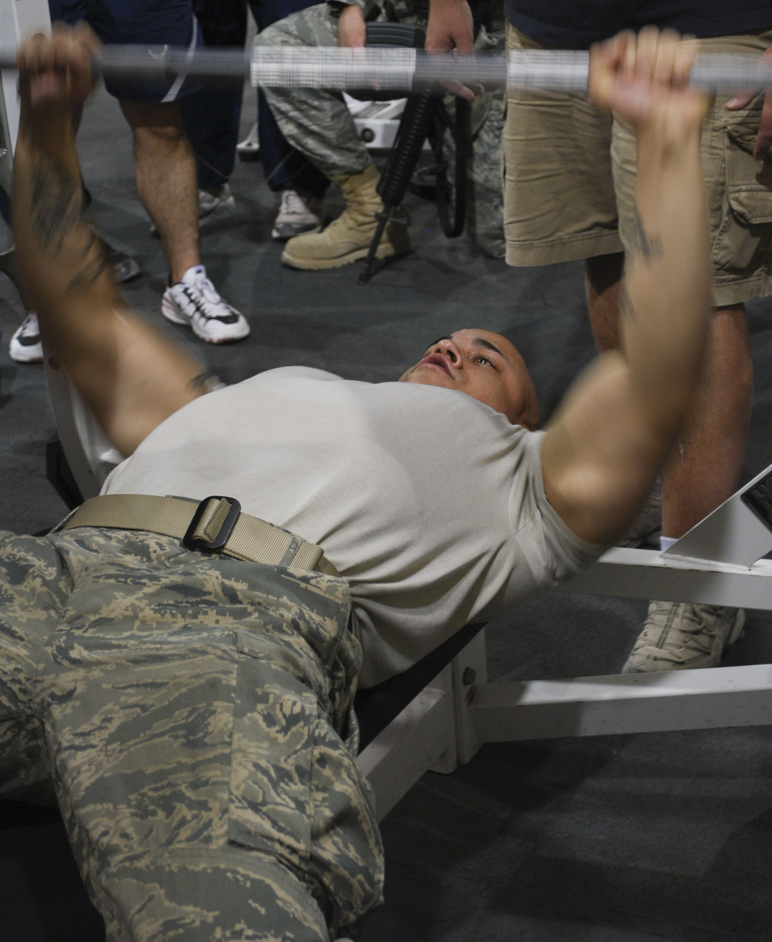 Senior Airman Wins Male Bench Press Competition