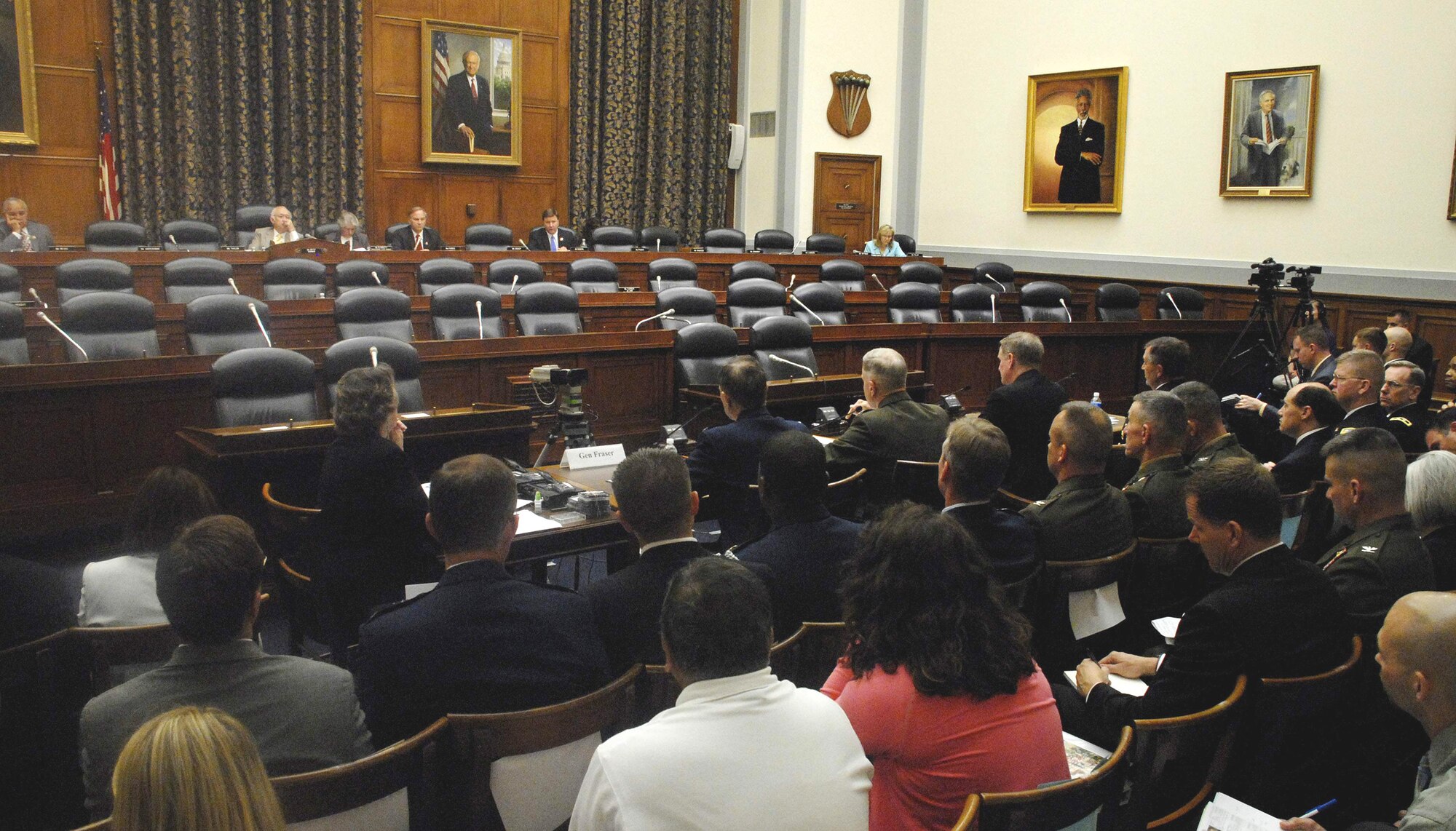 Vice Chief of Staff Gen. William M. Fraser III and his counterparts from the Army, Navy and Marines address the House Armed Services Committee's Subcommittee on Readiness  May 20 on fiscal 2010 Operation and Maintenance Budget requests. General Fraser also discussed how 18 years of continuous combat deployments have strained Air Force readiness and how current fiscal realities required difficult decisions to balance the force.  (U.S. Air Force photo/Master Sgt. Stan Parker)