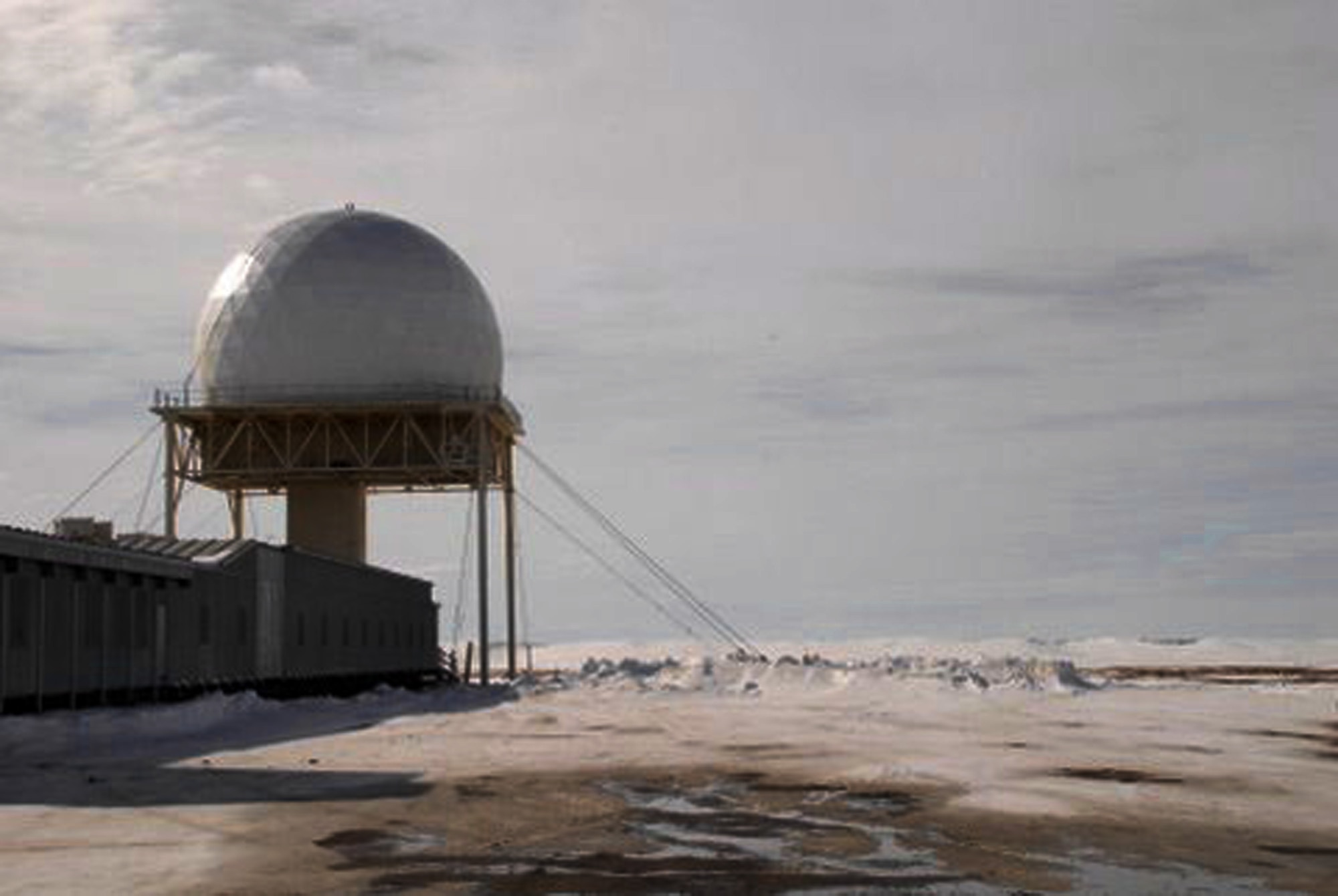 The Barter Island Radar Site is located adjacent to the village of Kaktovik, Alaska, on the shores of the Beaufort Sea. The facility is part of the North Warning System, the sucessor to the old Distant Early Warning line. (U.S. Air Force photo/1st Lt. John Callahan)