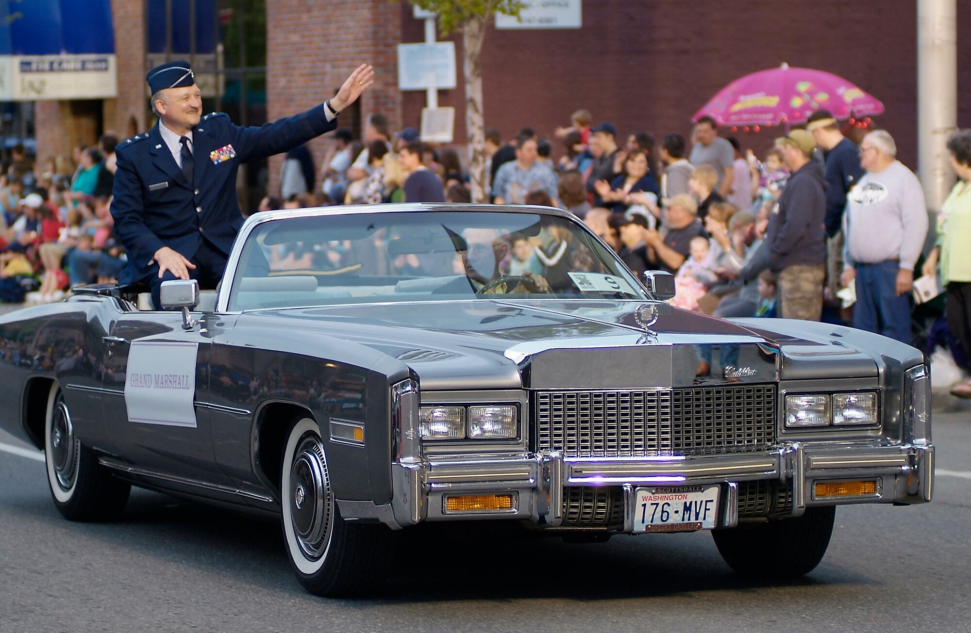 Gen Lowenberg serves as Grand Marshall of this year's Lilac Festival Armed Forces Torchlight Parade.