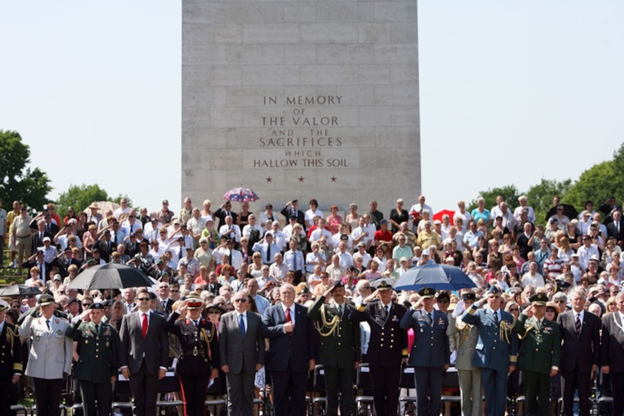 MARGRATEN, The Netherlands – An international crowd pays tribute to men and women who died while serving in the military May 24, 2009 during a Memorial Day ceremony at the Netherlands American Cemetery and Memorial. The Netherlands American Cemetery and Memorial is Europe's third largest war cemetery for unidentified soldiers who died in World War II. (Courtesy photo)