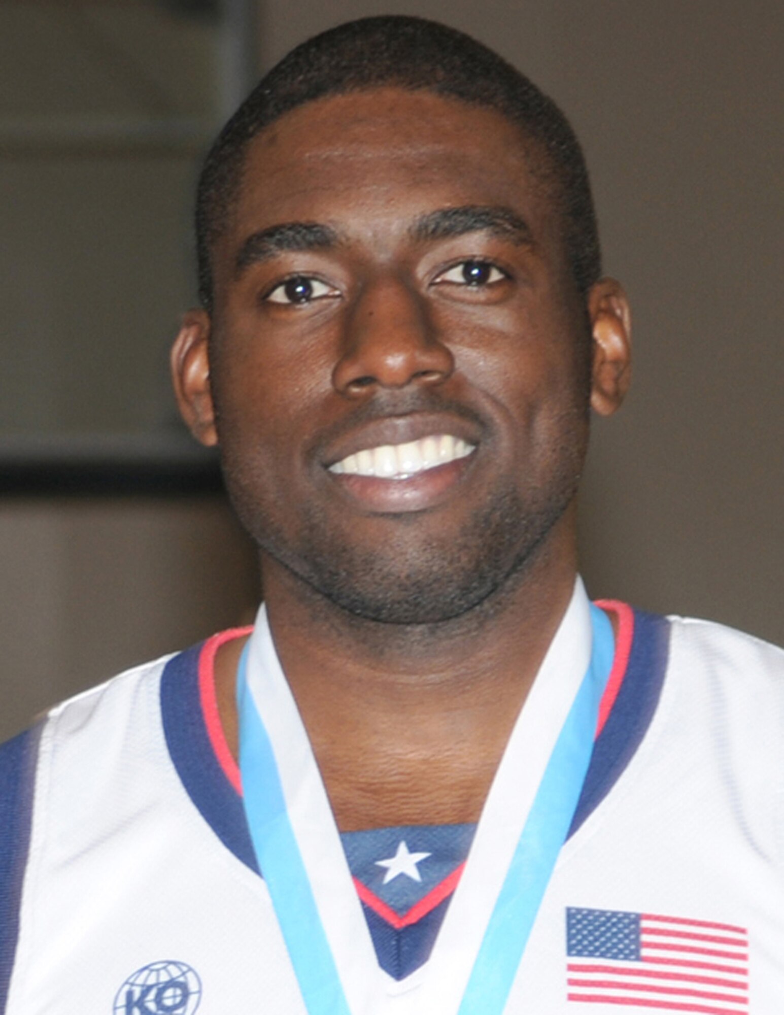 Danny Nwaelele, 81st Contracting Squadron, was a standout on the Air Force basketball team that won the Armed Forces championship May 12-17 at the Naval Support Activity Mid-South, Millington, Tenn.  He was the Air Force’s top scorer with 74 points in five games.  He was selected to the all-tournament team and the men’s All Armed Forces Team that represents the U.S. in the 49th Counseil Du Sport Militaire men’s basketball championship June 7-14 in Klaipeda, Lithuania.  The U.S. team won the CISM title last year.  (U.S. Air Force photo by Kemberly Groue)