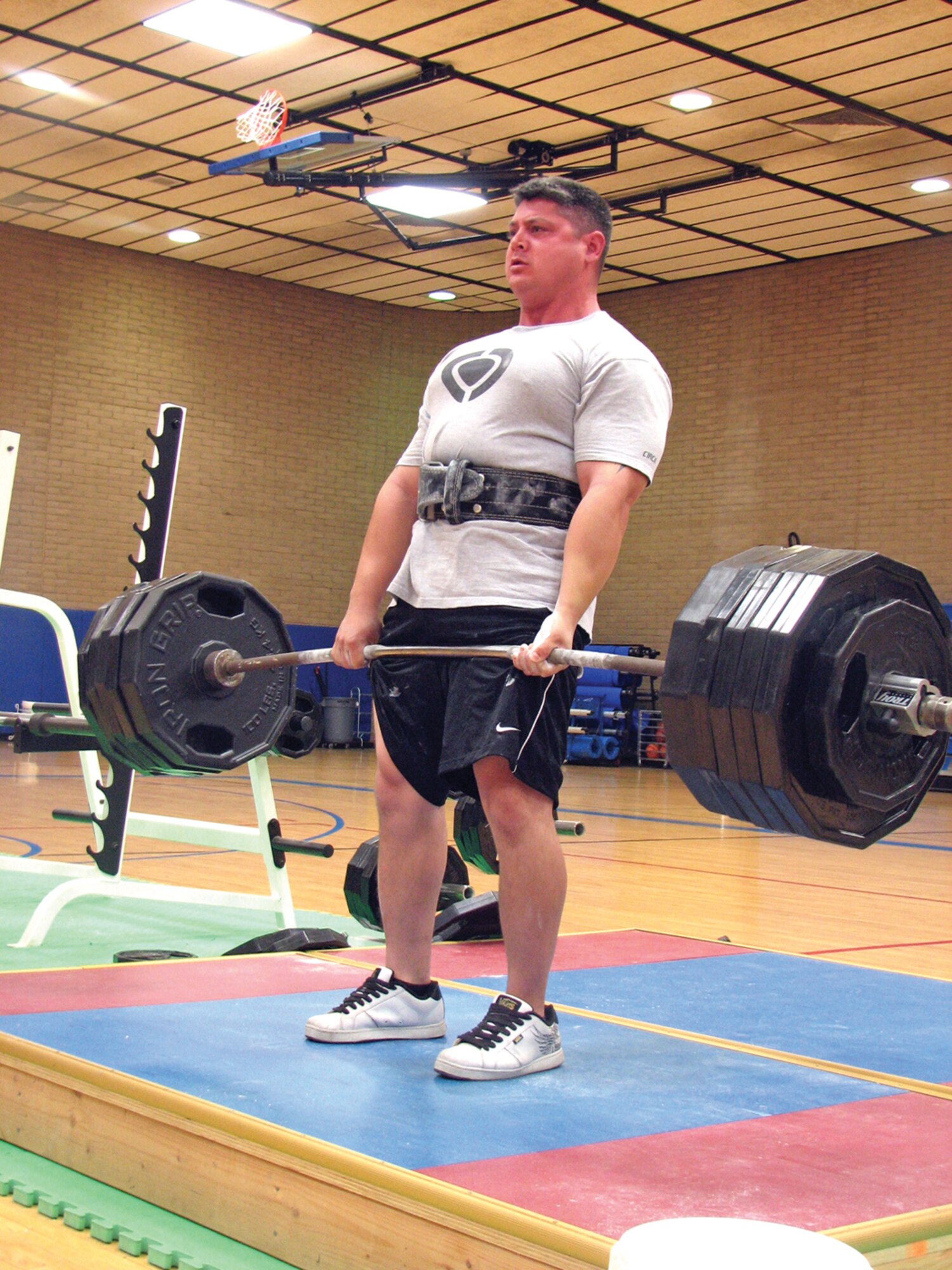Ben O’Brien, 56th Maintenance Operations Squadron, is a regular competitor in Luke power lifting competitions. He set two personal best records Saturday. He topped out at 460 pounds in the bench press and 660 pounds in the deadlift. (Courtesy photo)